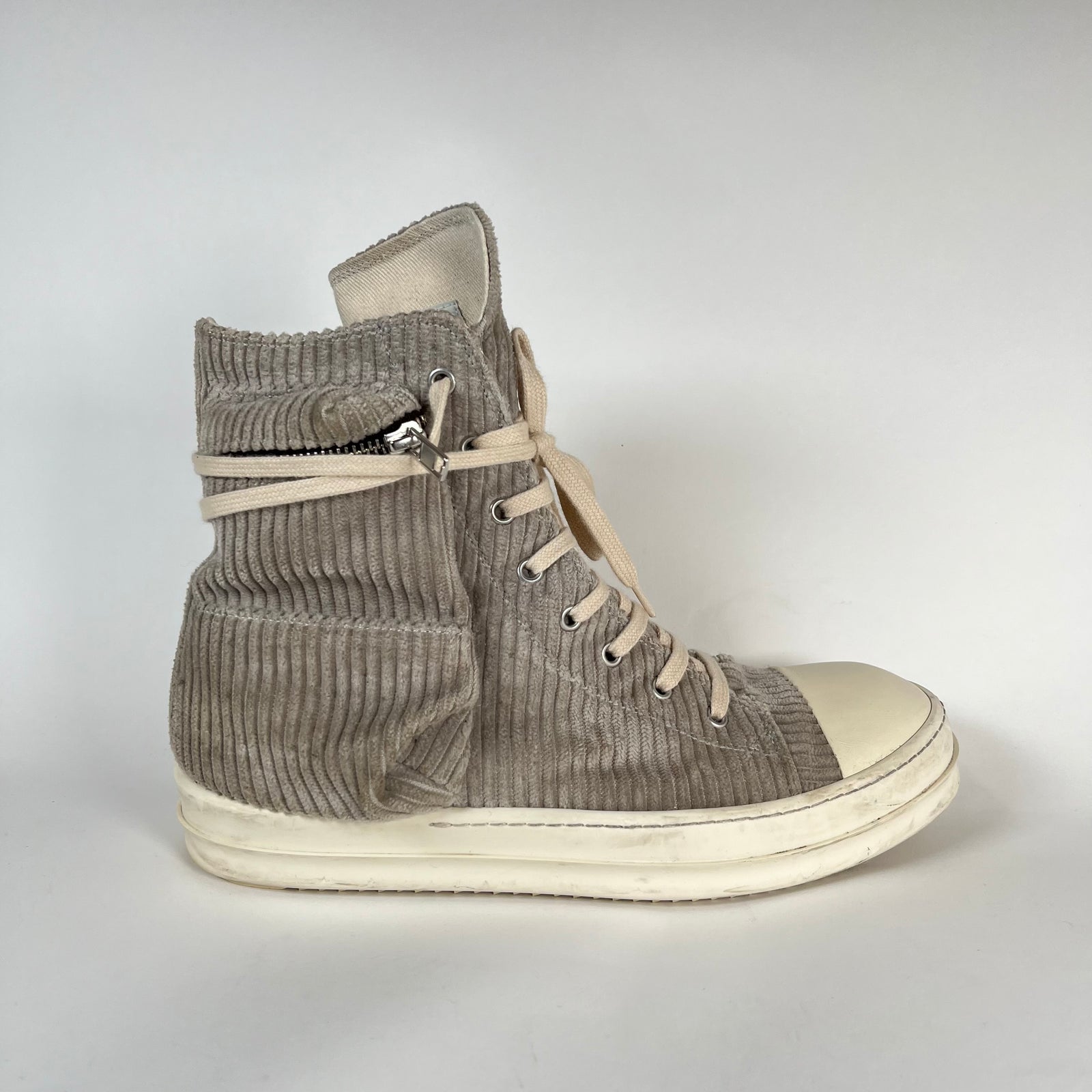 Rick Owens Gray Corduroy Ramones Size 43