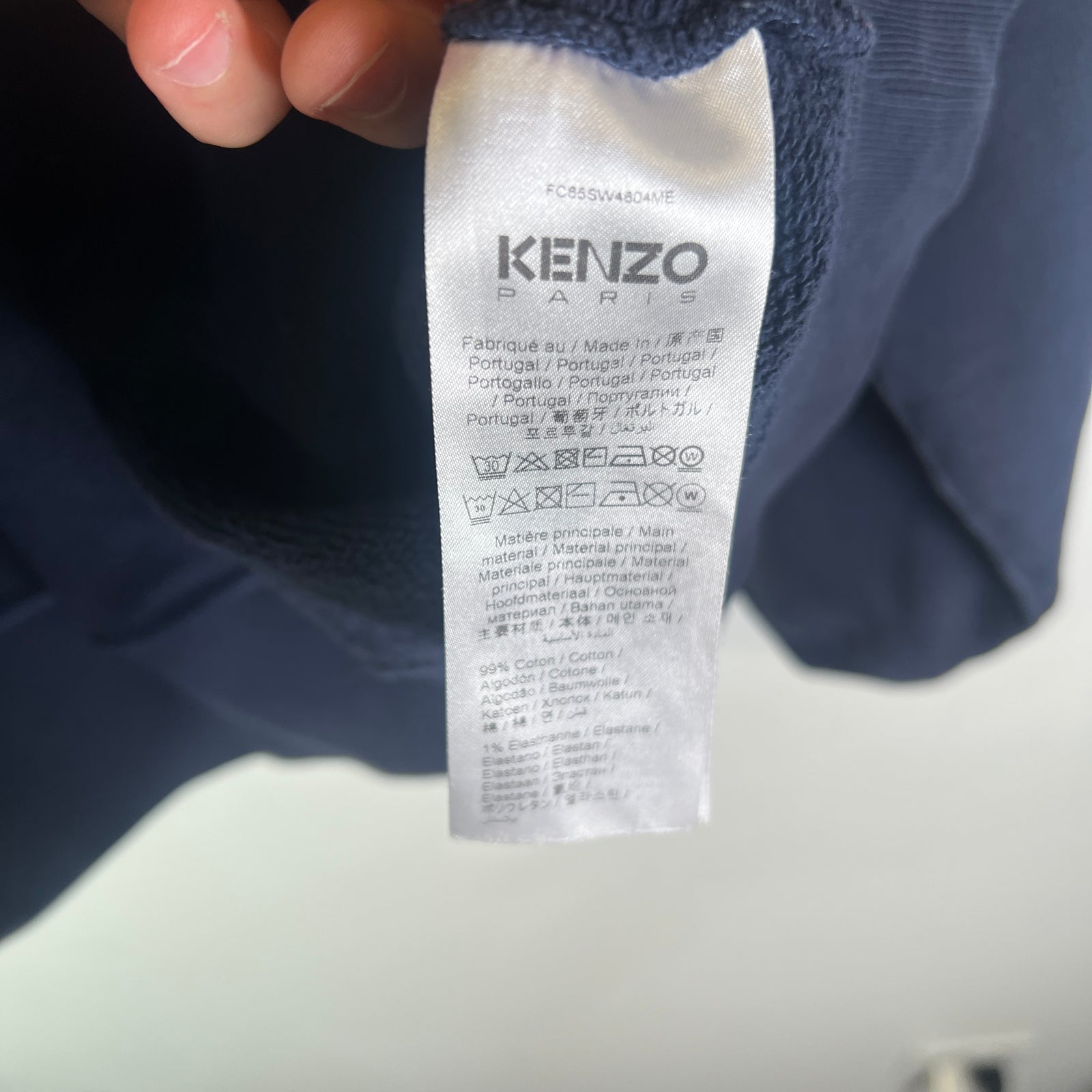 Kenzo Navy Flower Logo Hoodie