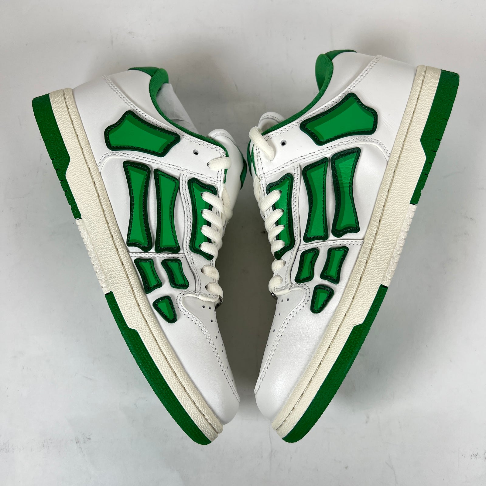 Amiri White/Green Chunky Skel Low-Top Sneaker Size 42