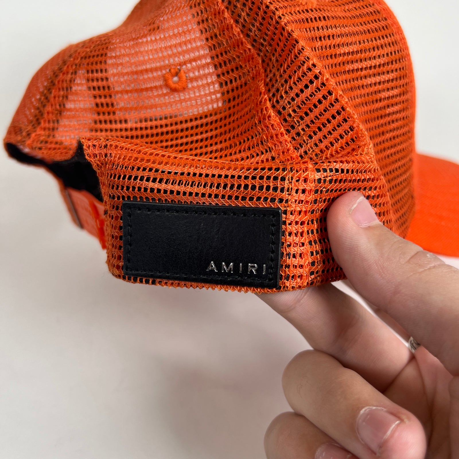 Amiri Paint Drip Logo Orange Trucker