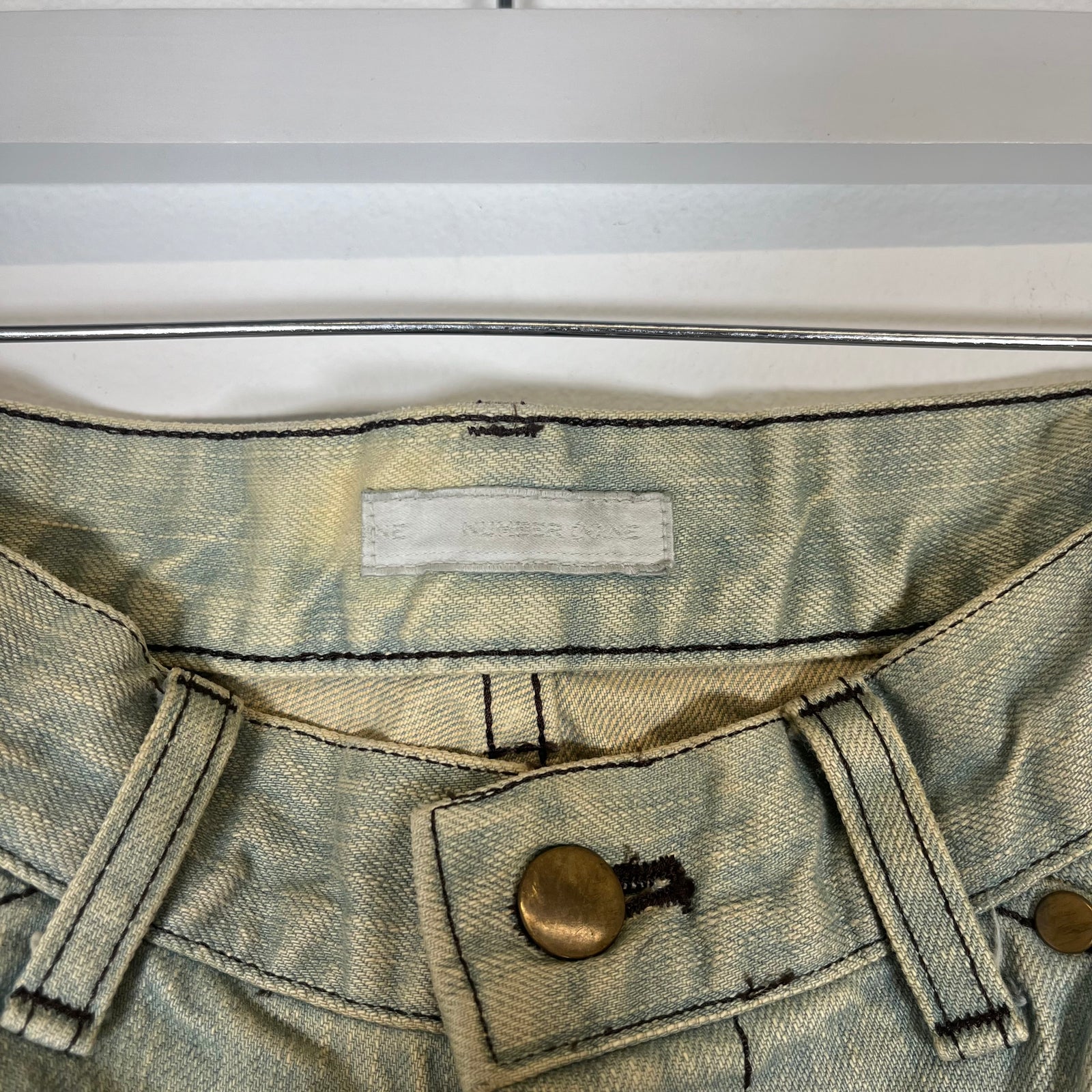 Number (N)ine AW02 "Nowhere Man" Sandwash Jeans Size 2