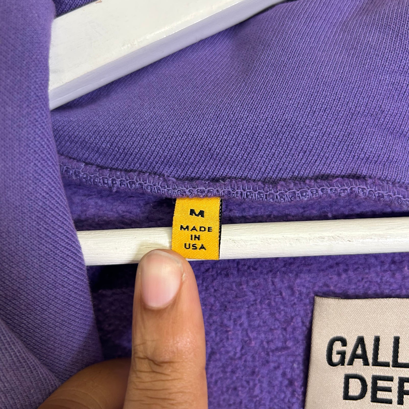 Gallery Dept Purple Sun Faded French Logo Zip-Up Hoodie Size M