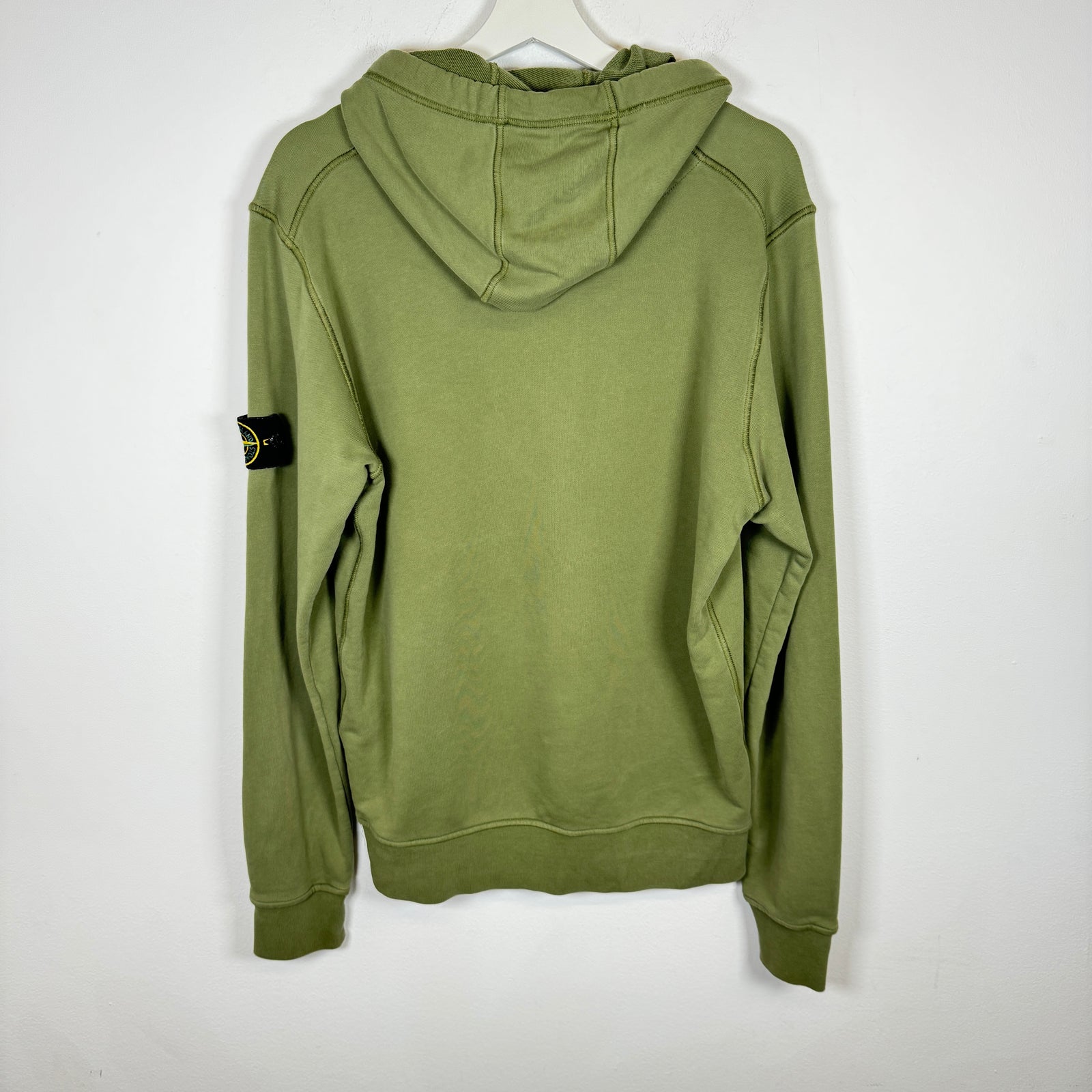Stone Island Green Patch Hoodie Size M