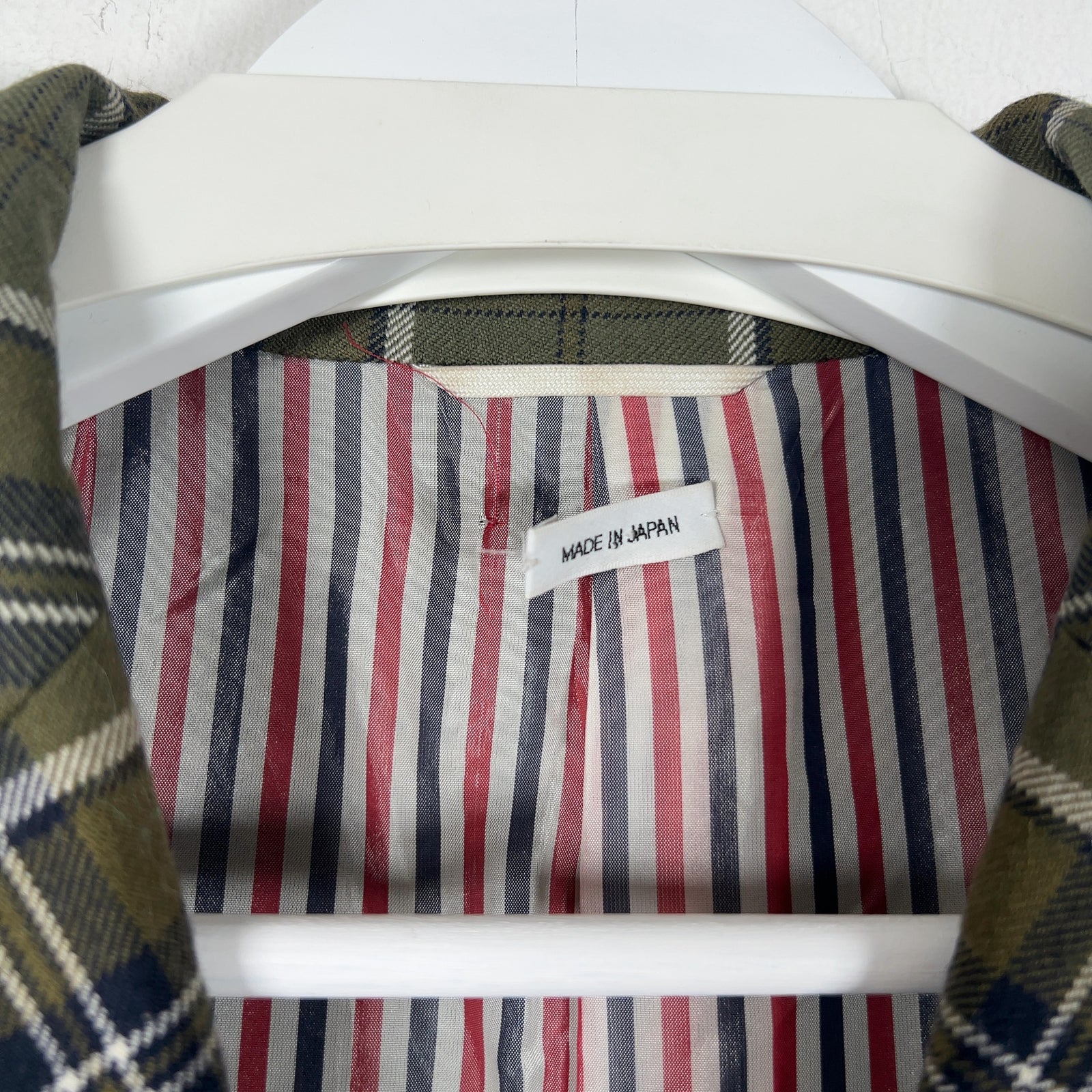 Thom Browne Multi-Pocket Plaid Peacoat