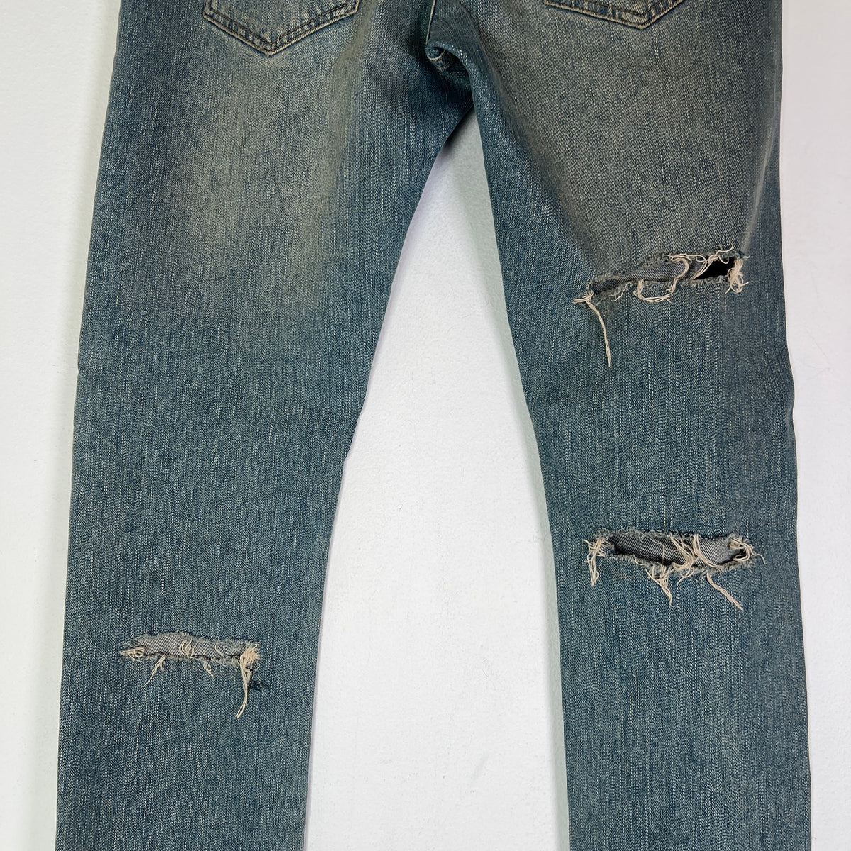 Saint Laurent 2014 Lightwash D02 Crash Denim Jeans