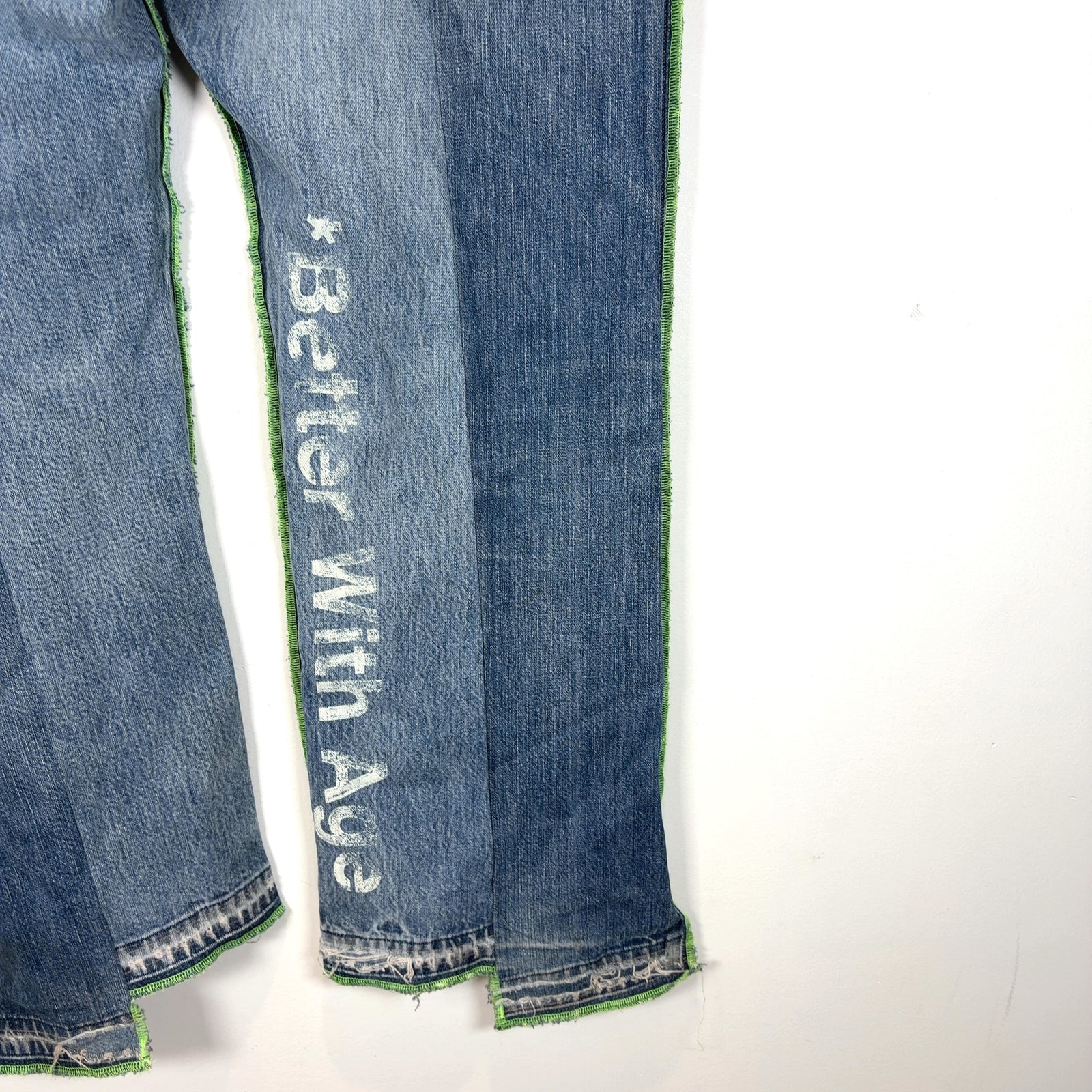 Better With Age Lemon Split Seam Denim Jeans