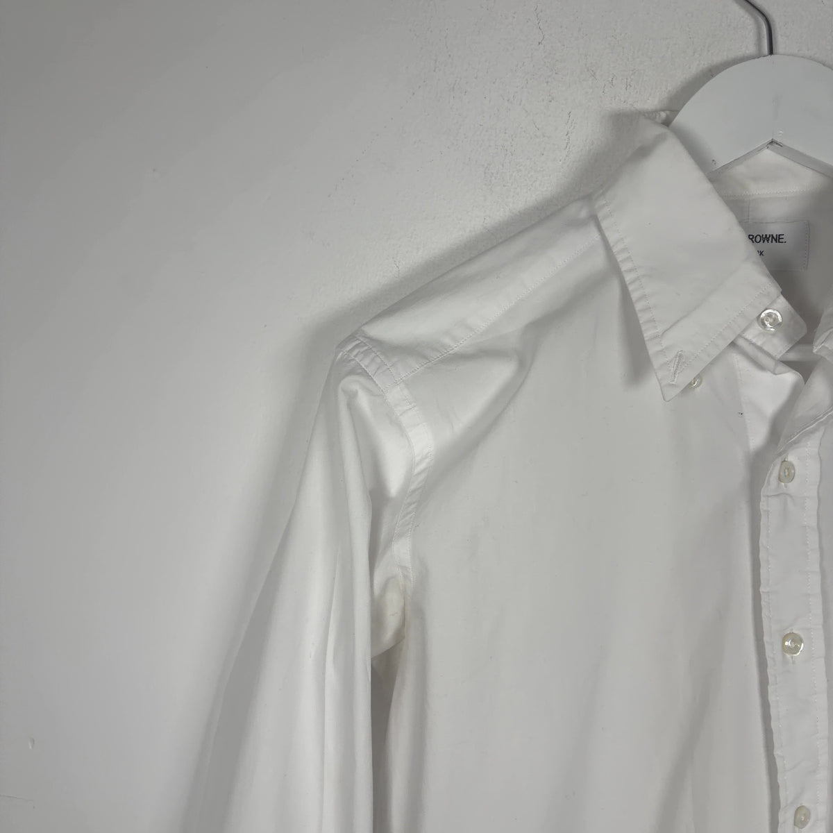 Thom Browne 4-Bar Button-Up Shirt