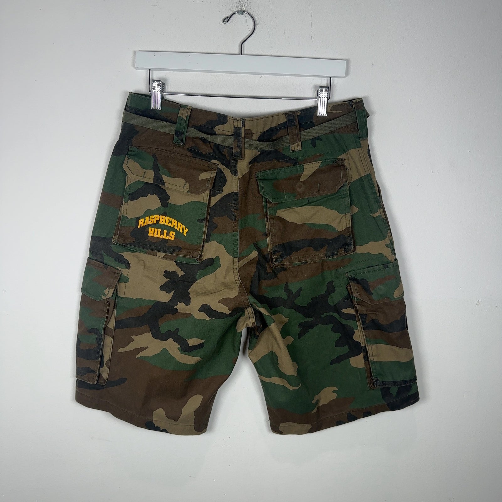 Raspberry Hills Logo Camo Cargo Shorts