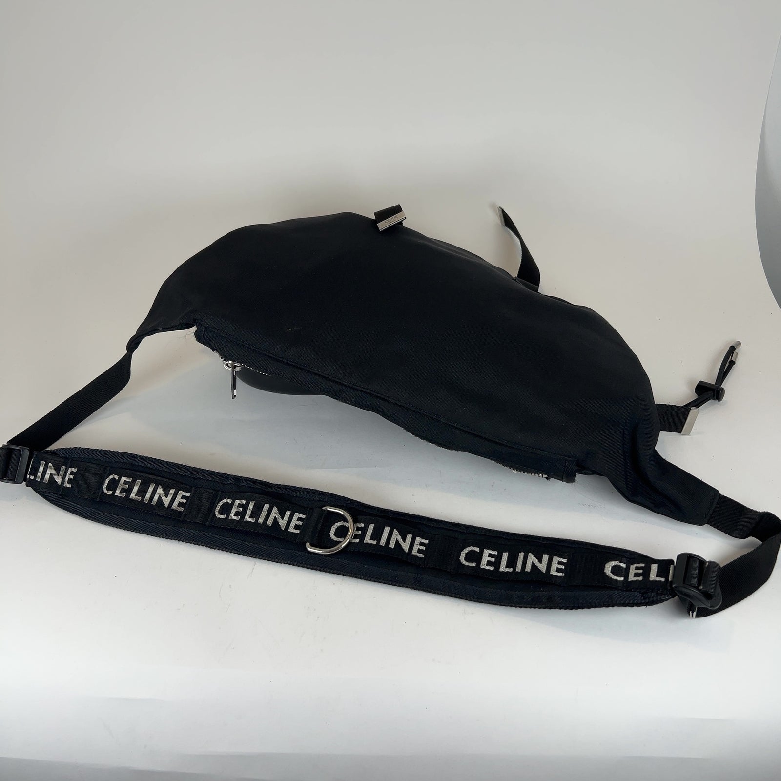 Celine Logo Nylon Trekking Messenger Bag