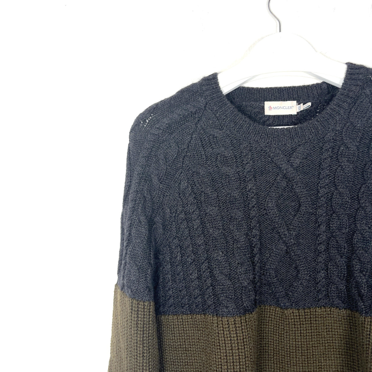 Moncler Cable Knit Logo Patch Sweater