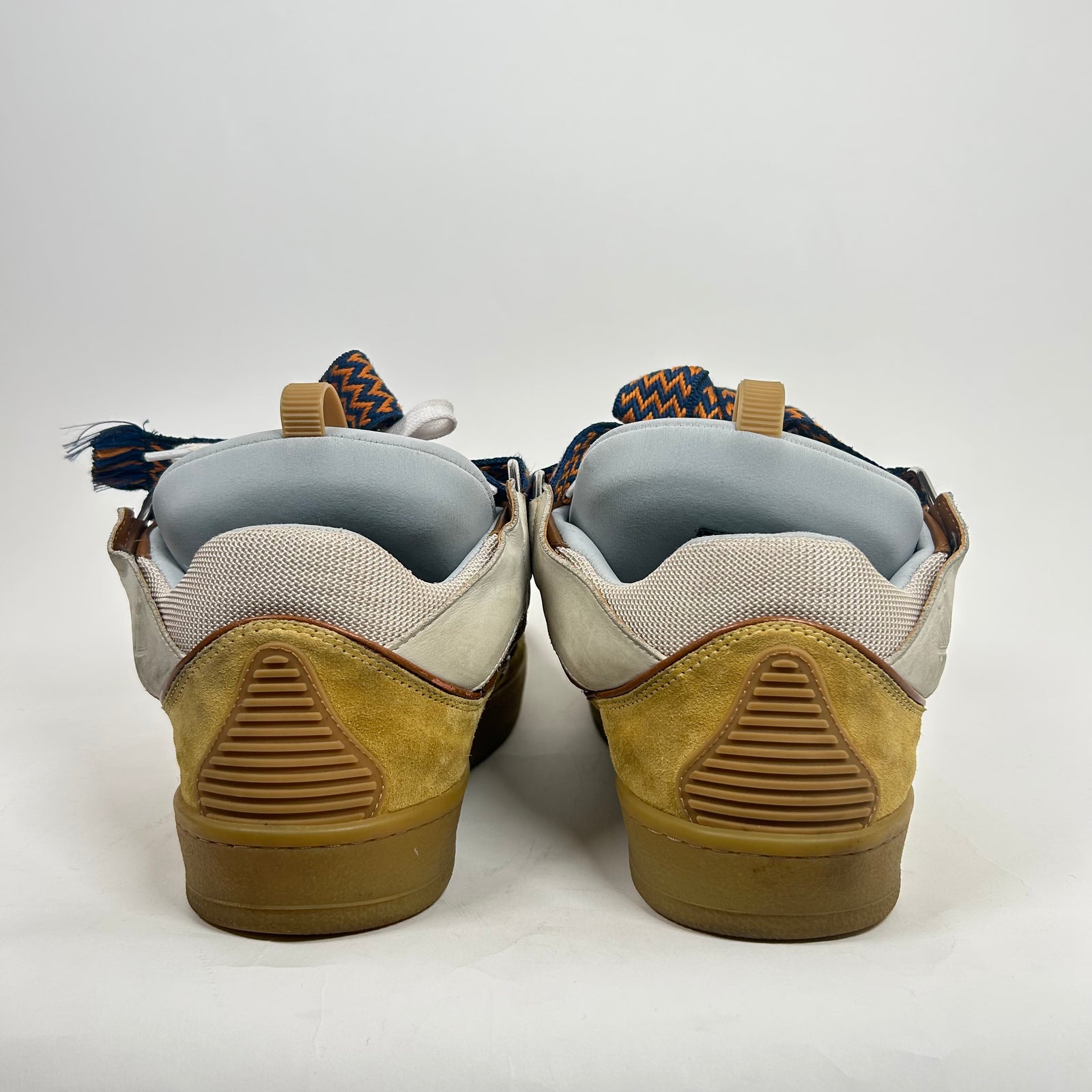 Lanvin Yellow/Brown Curb Sneaker Size 44