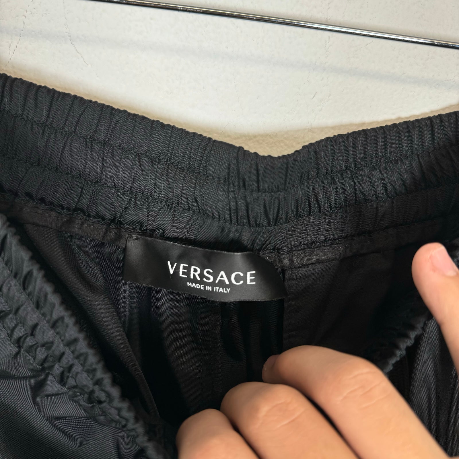 Versace Black Nylon Shorts Size 32