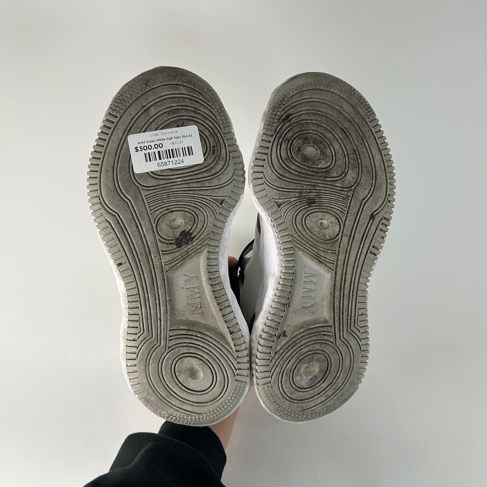 MMY Black/White High Tops Size 42
