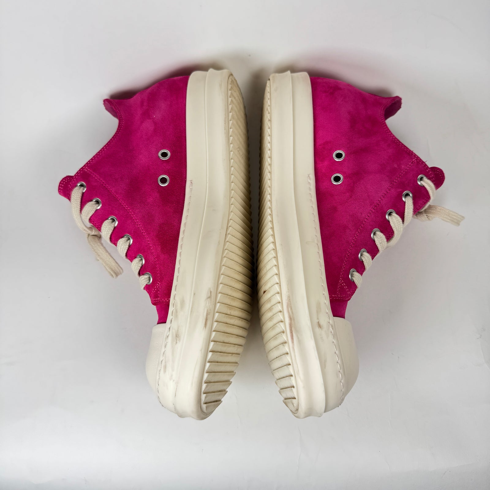 Rick Owens Pink Mainline Suede Low Ramones Size 41