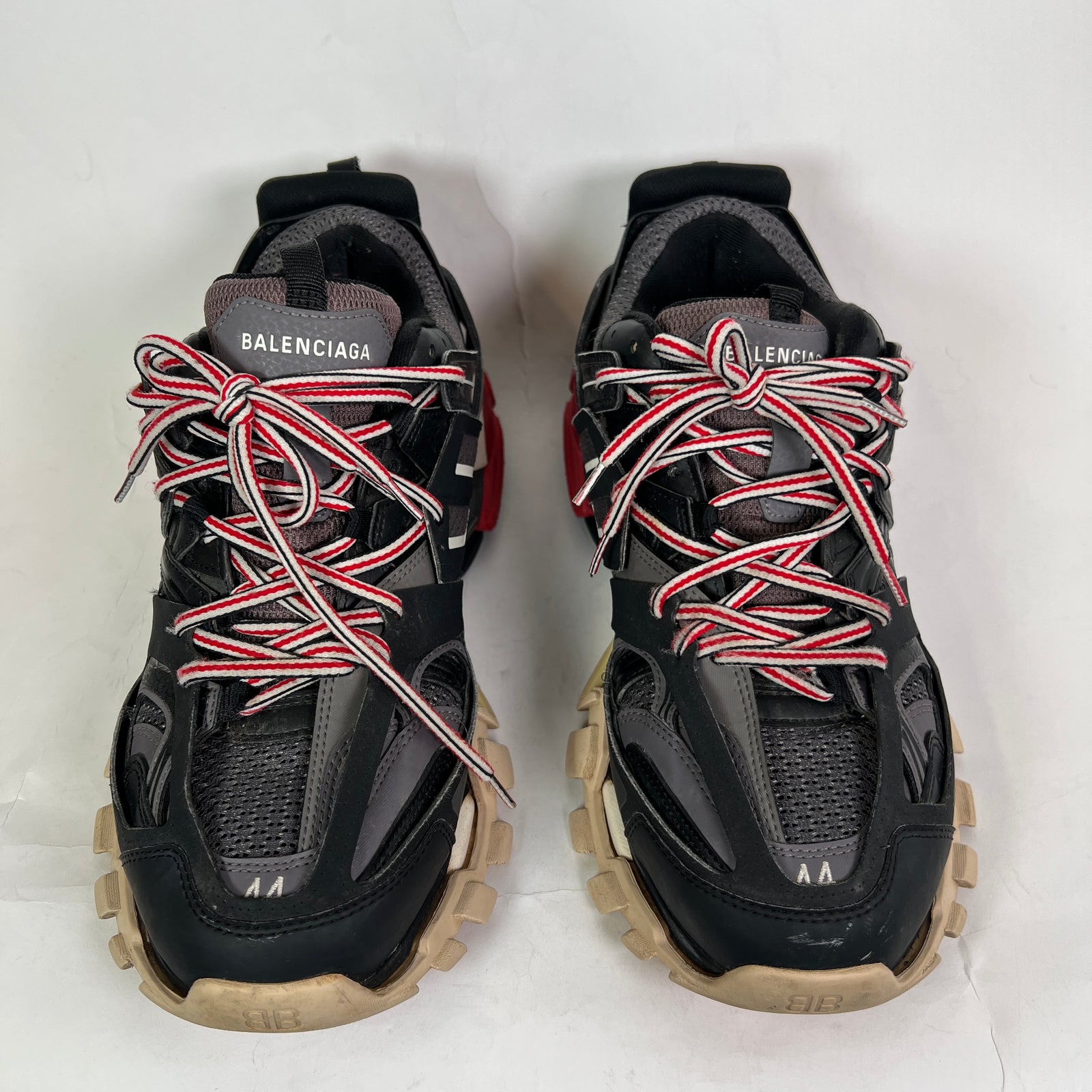 Balenciaga Black/Red Track Sneaker Size 44