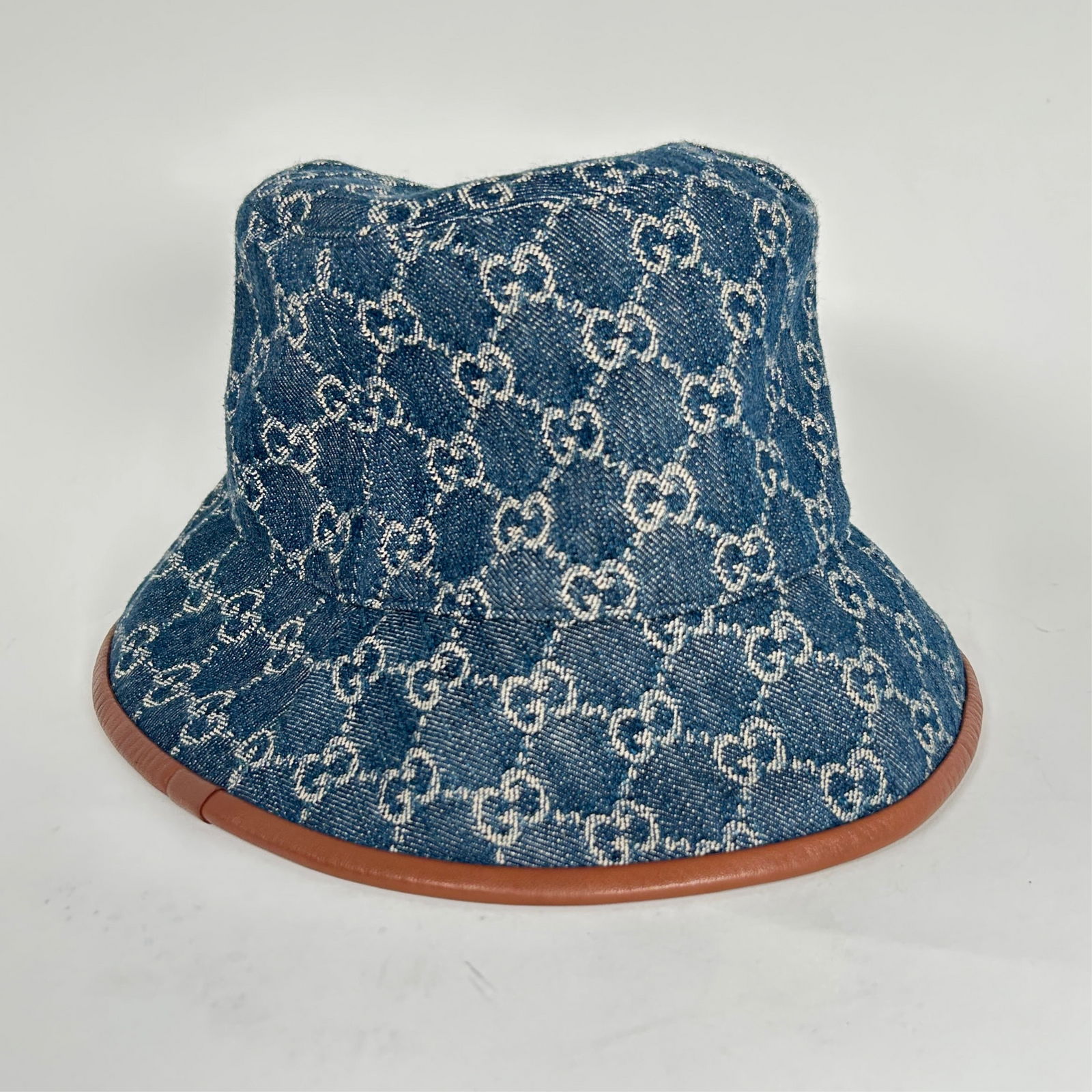 Gucci Denim Monogram Bucket Hat Size M