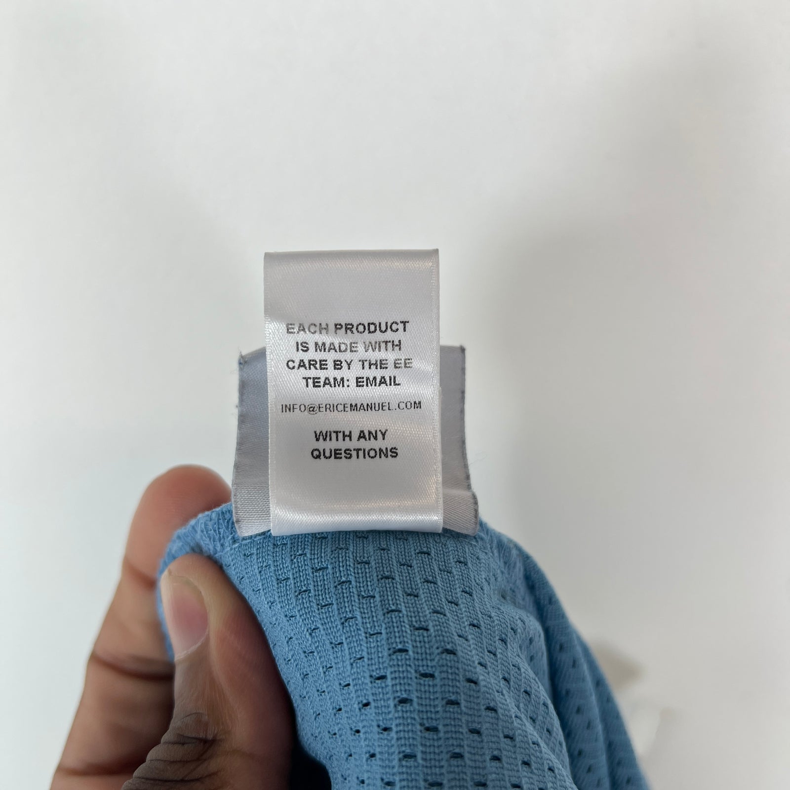 Eric Emanuel Light Blue UNC Mesh Shorts Size L