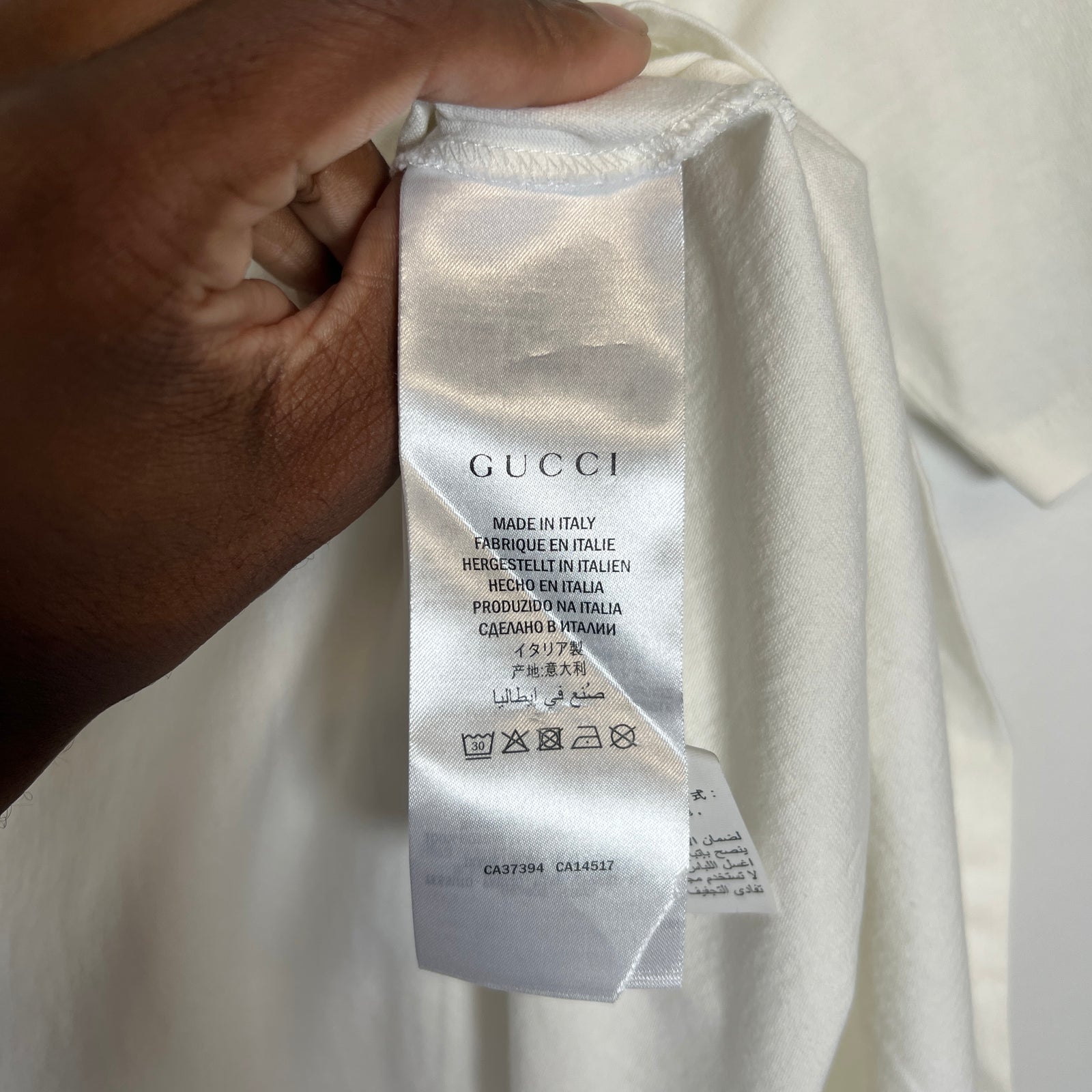Gucci White Classic GG Oval Logo T-Shirt Size L