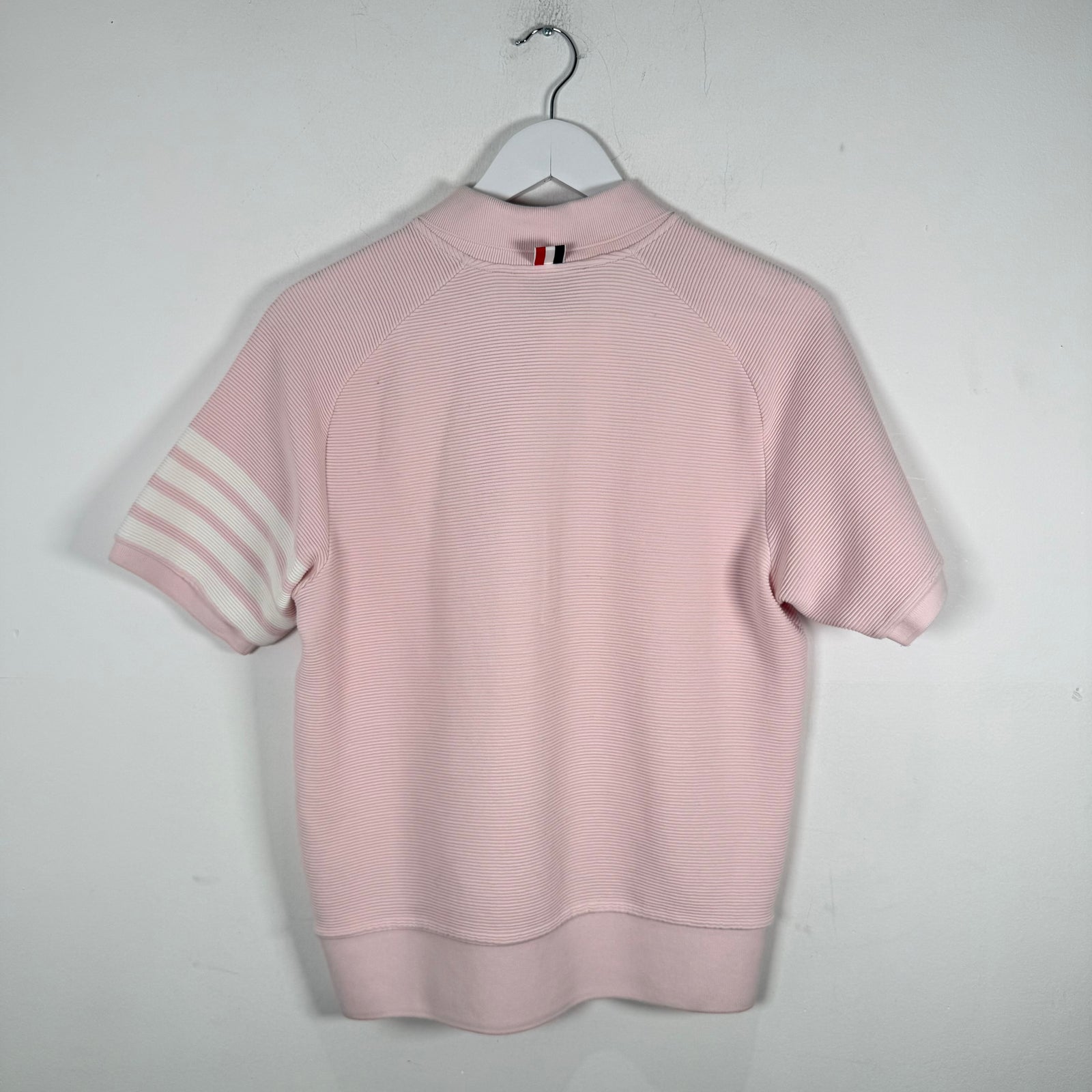Thom Browne Pink Ribbed Polo Shirt Size 2