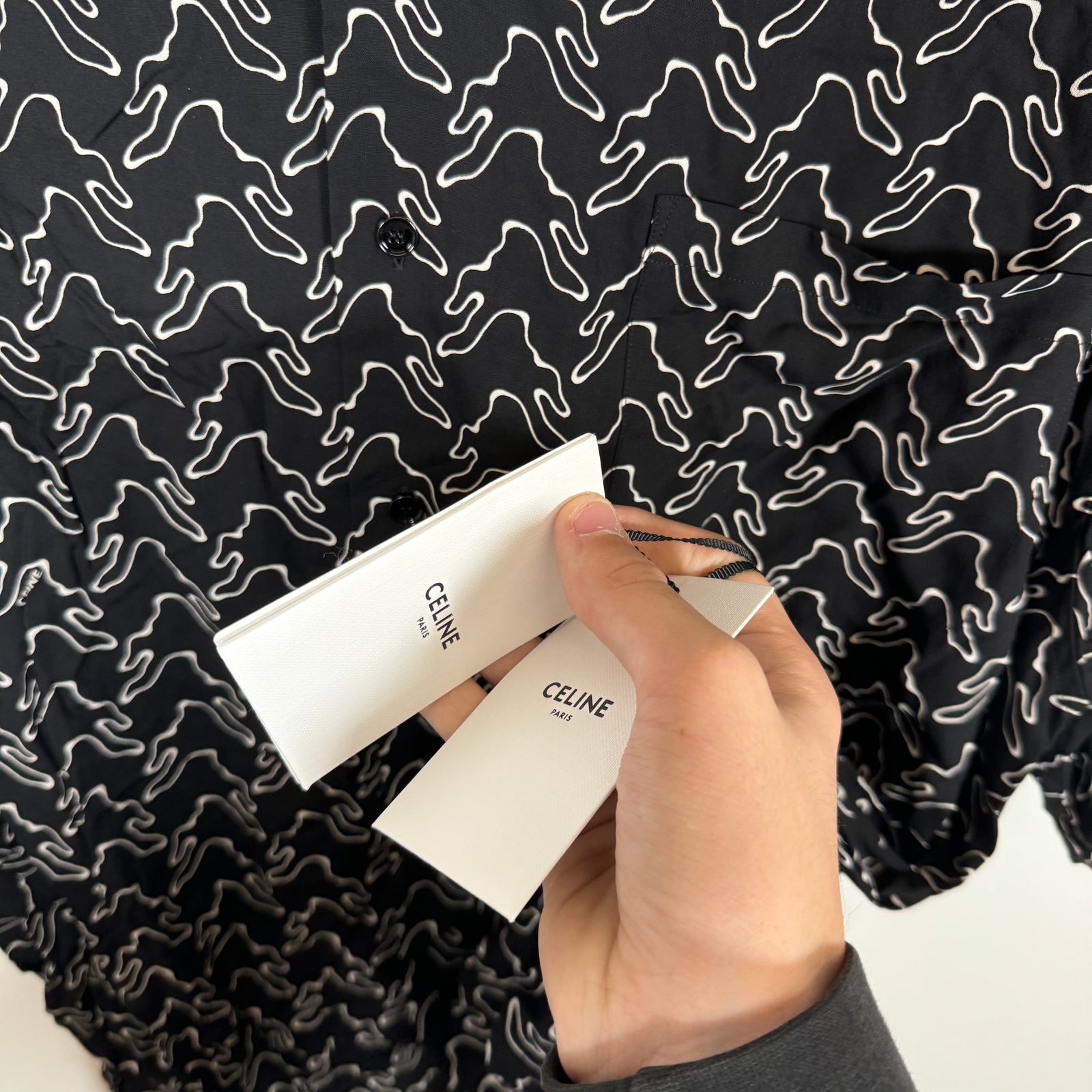 Celine Black Viscose Hawaiian Shirt Size L