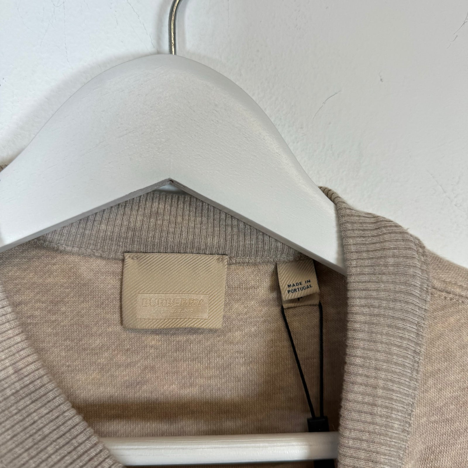 Burberry Tan Patchwork Wool Sweater Size S