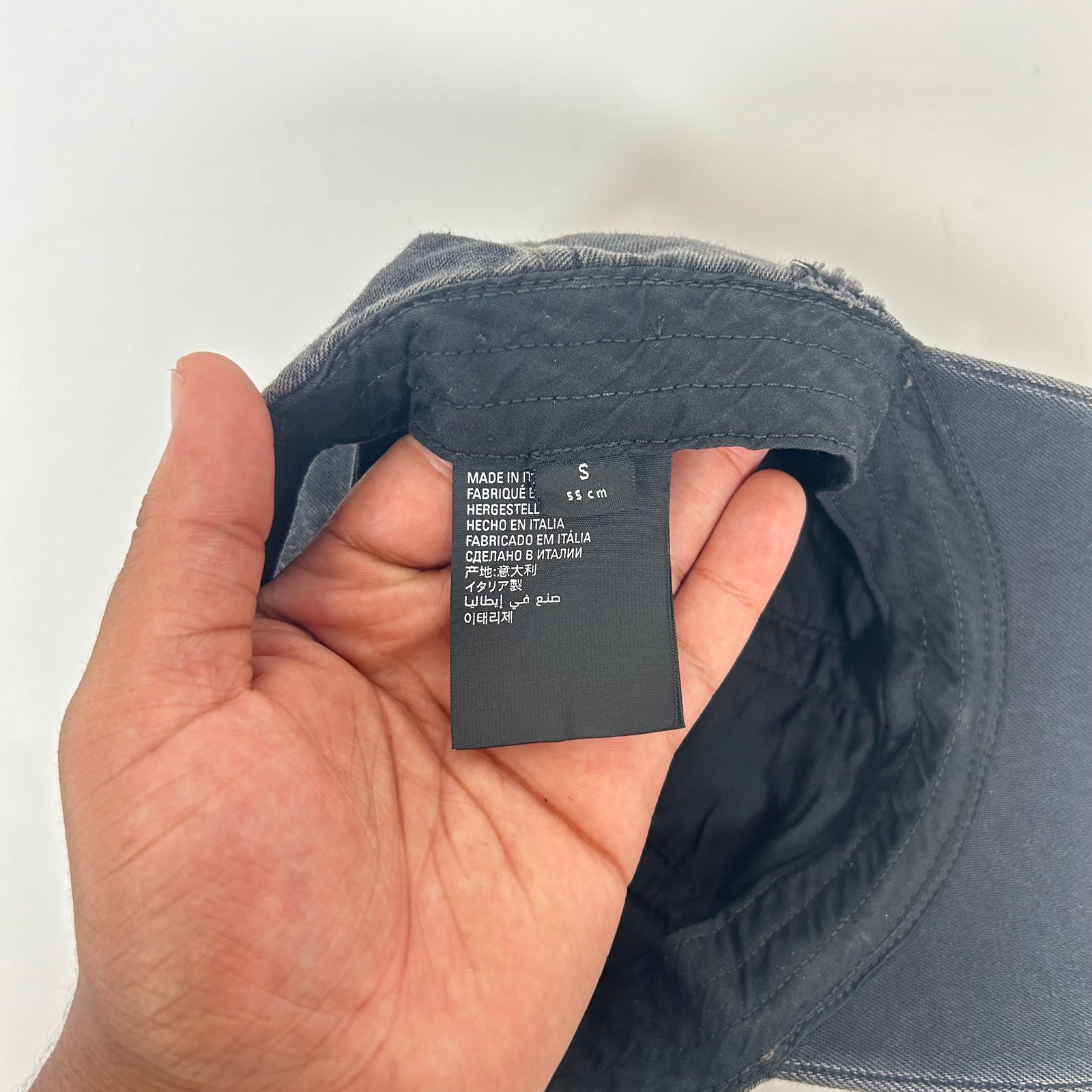 Balenciaga Black Logo Distressed Cap