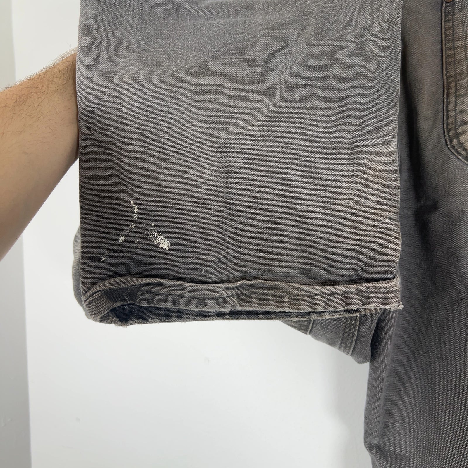 Carhartt Faded Grey Distressed 'Double Knee' Carpenter Pants