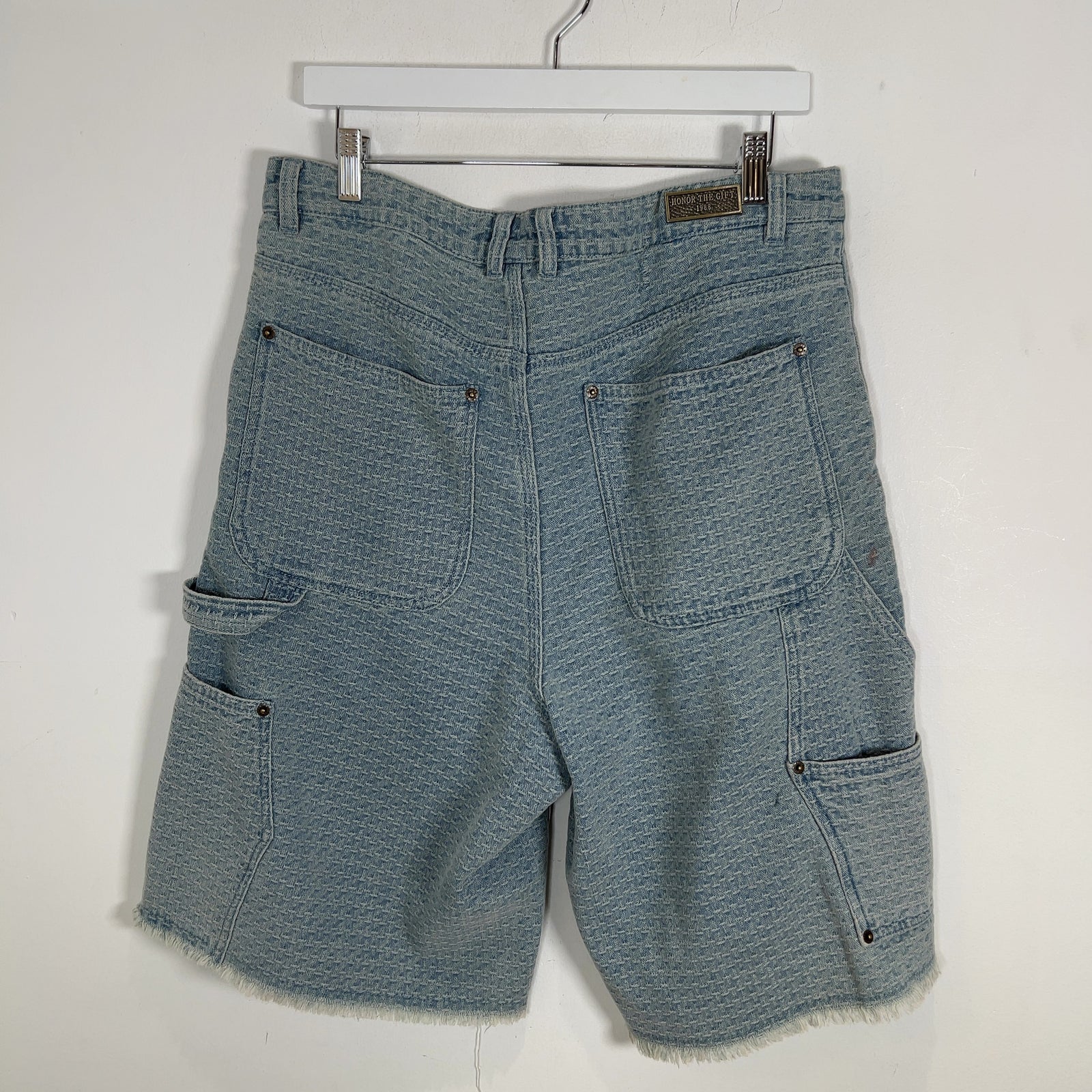 Honor The Gift Cross Stitch Denim Carpenter Shorts