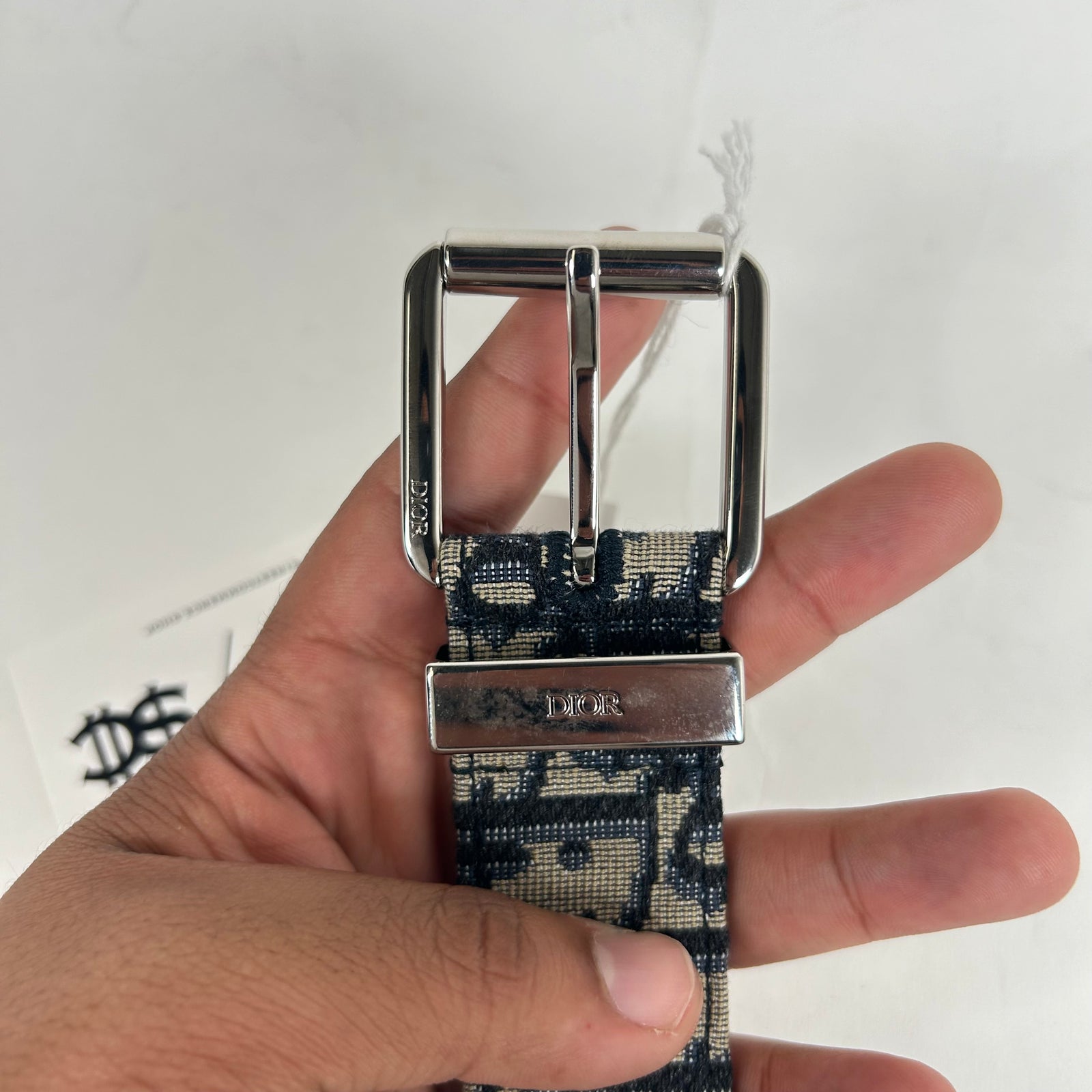 Dior Oblique Jacquard Belt Size 85