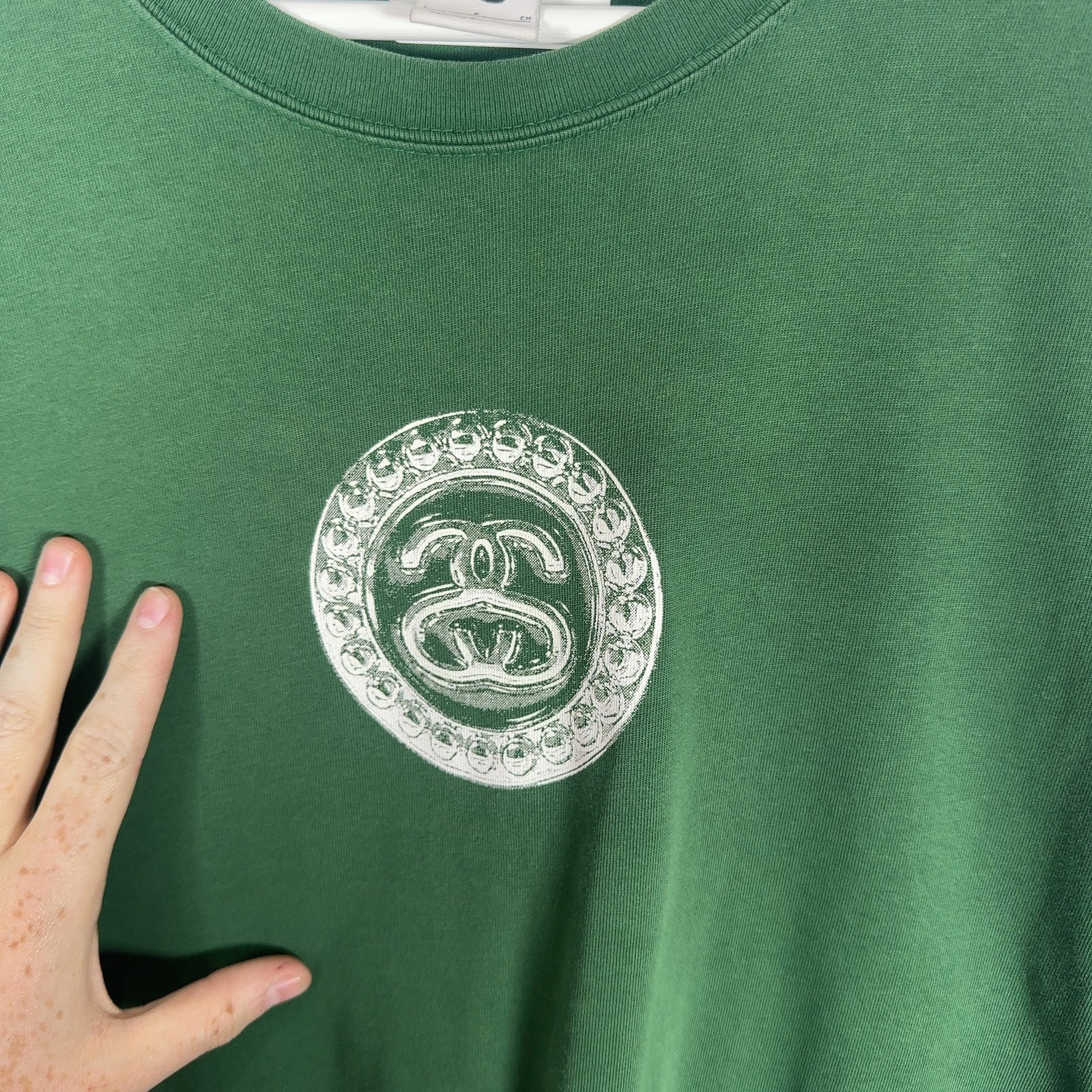 Stussy x Nike Green Logo Long-Sleeve T-Shirt Size S