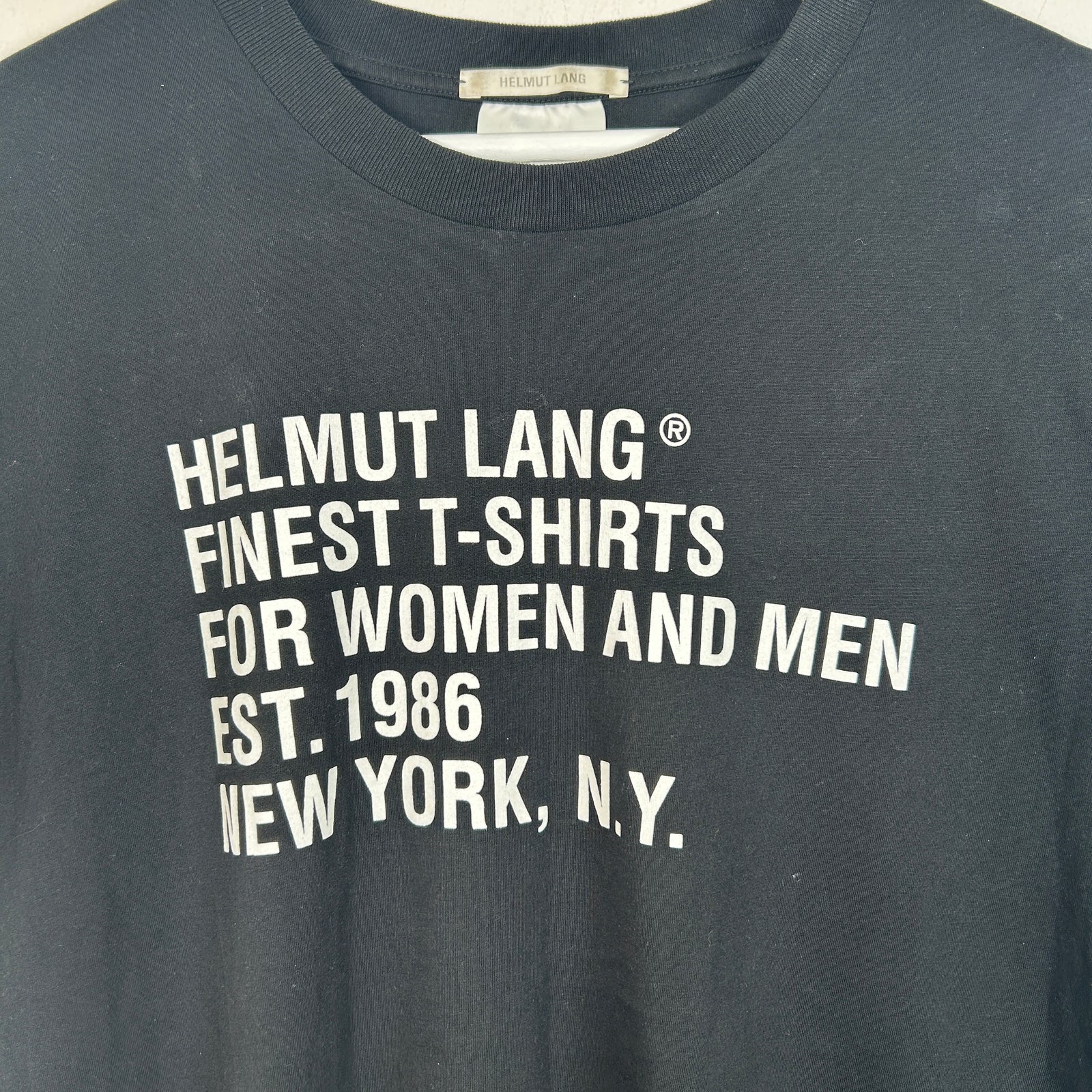 Helmut Lang 'Finest' Black Graphic T-Shirt Size L