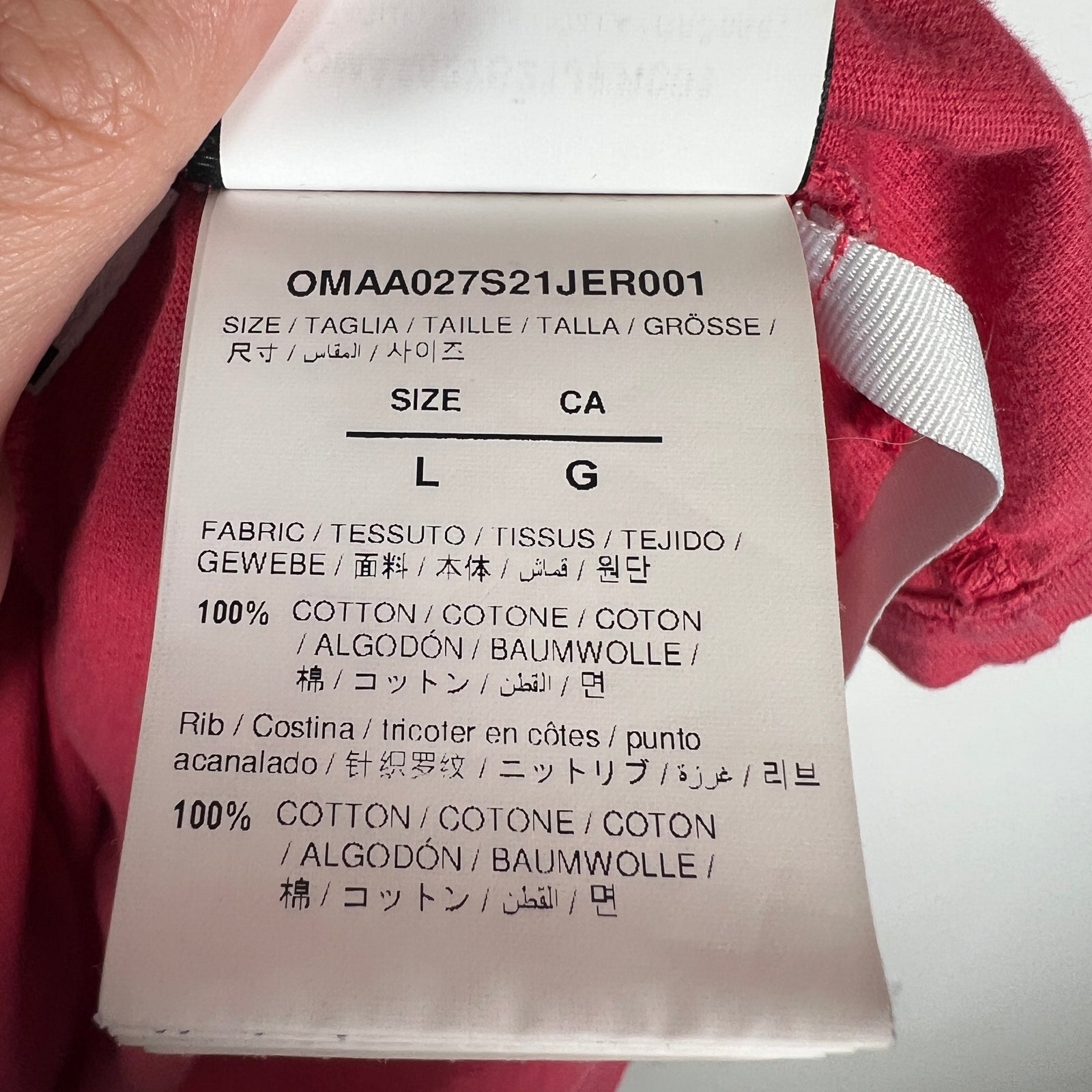 Off-White Pink Bleached Logo T-shirt Size L