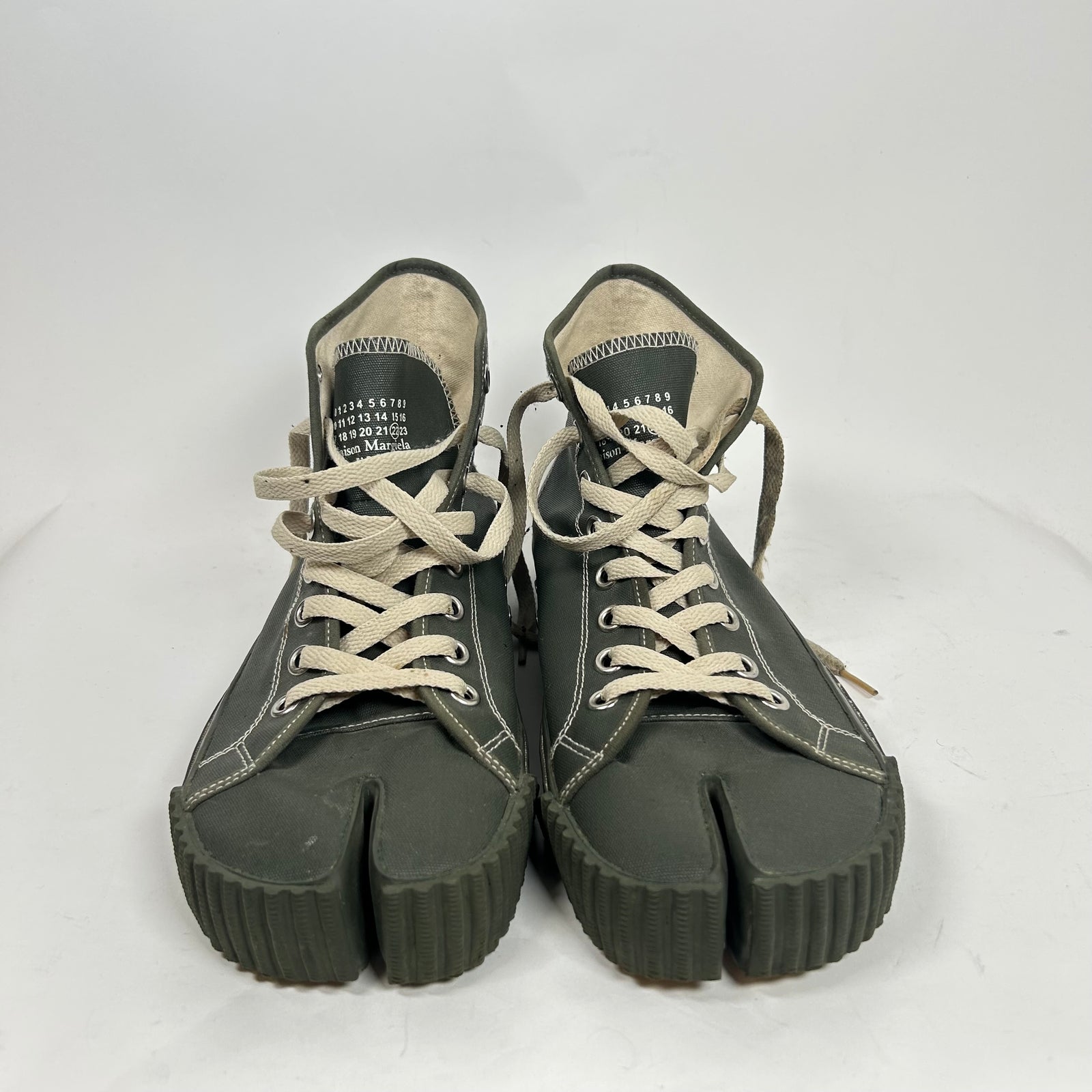 Maison Margiela Olive Tabi High-Top Sneaker Size 43
