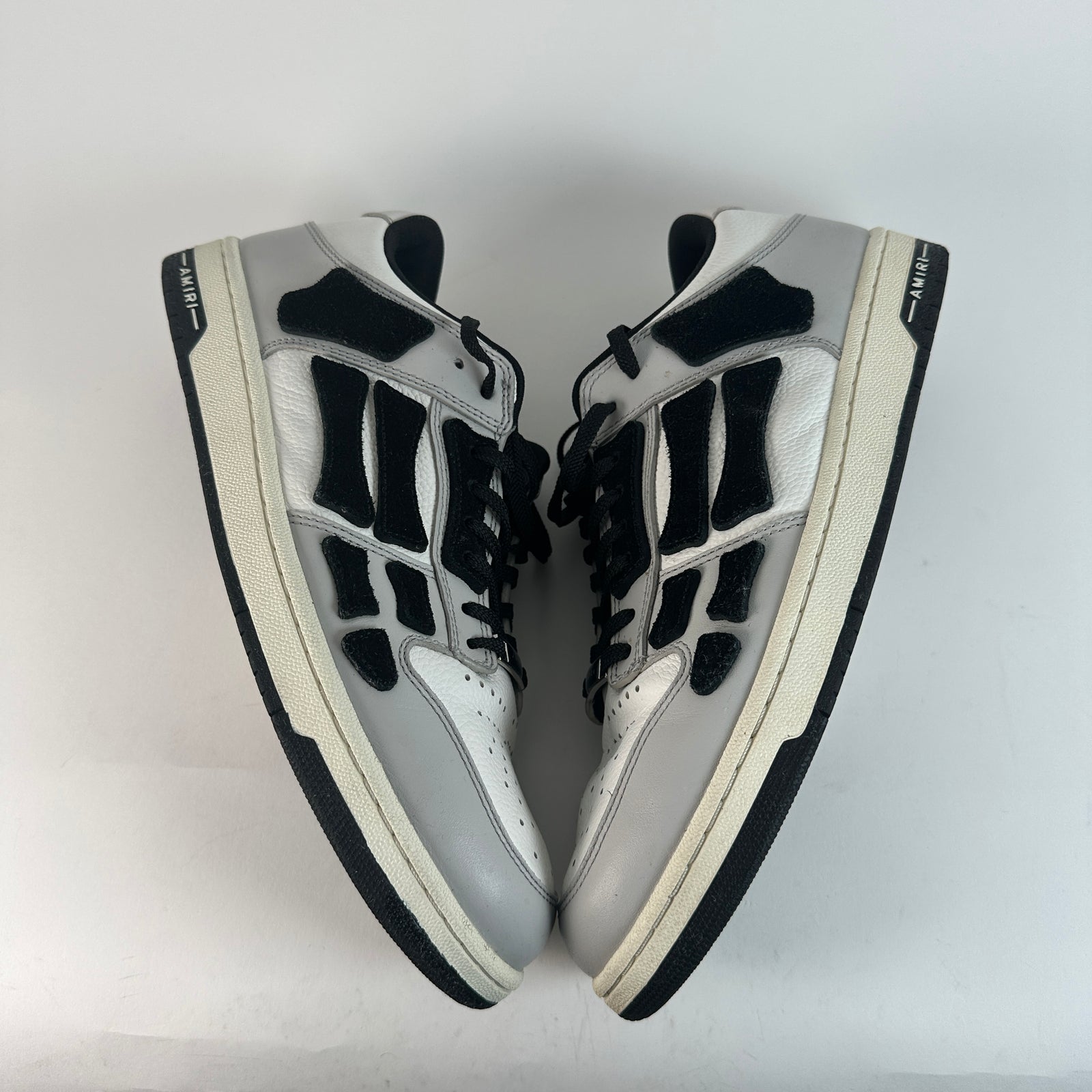 Amiri Grey/Black Bone Court Low Tops Size 45