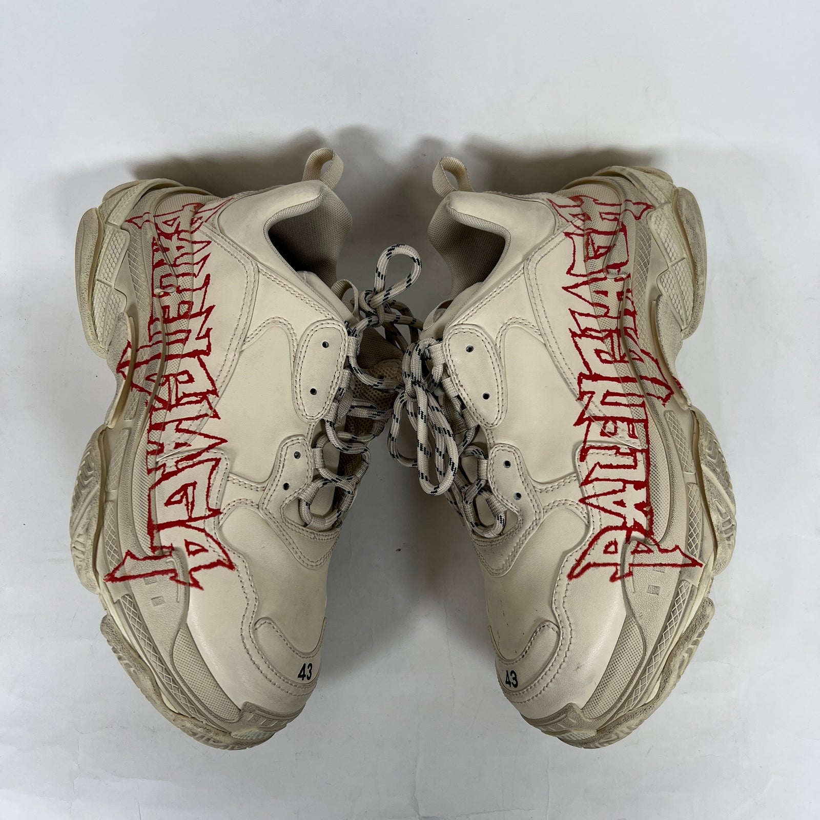 Balenciaga Cream DIY Metal Triple S Sneaker Size 43