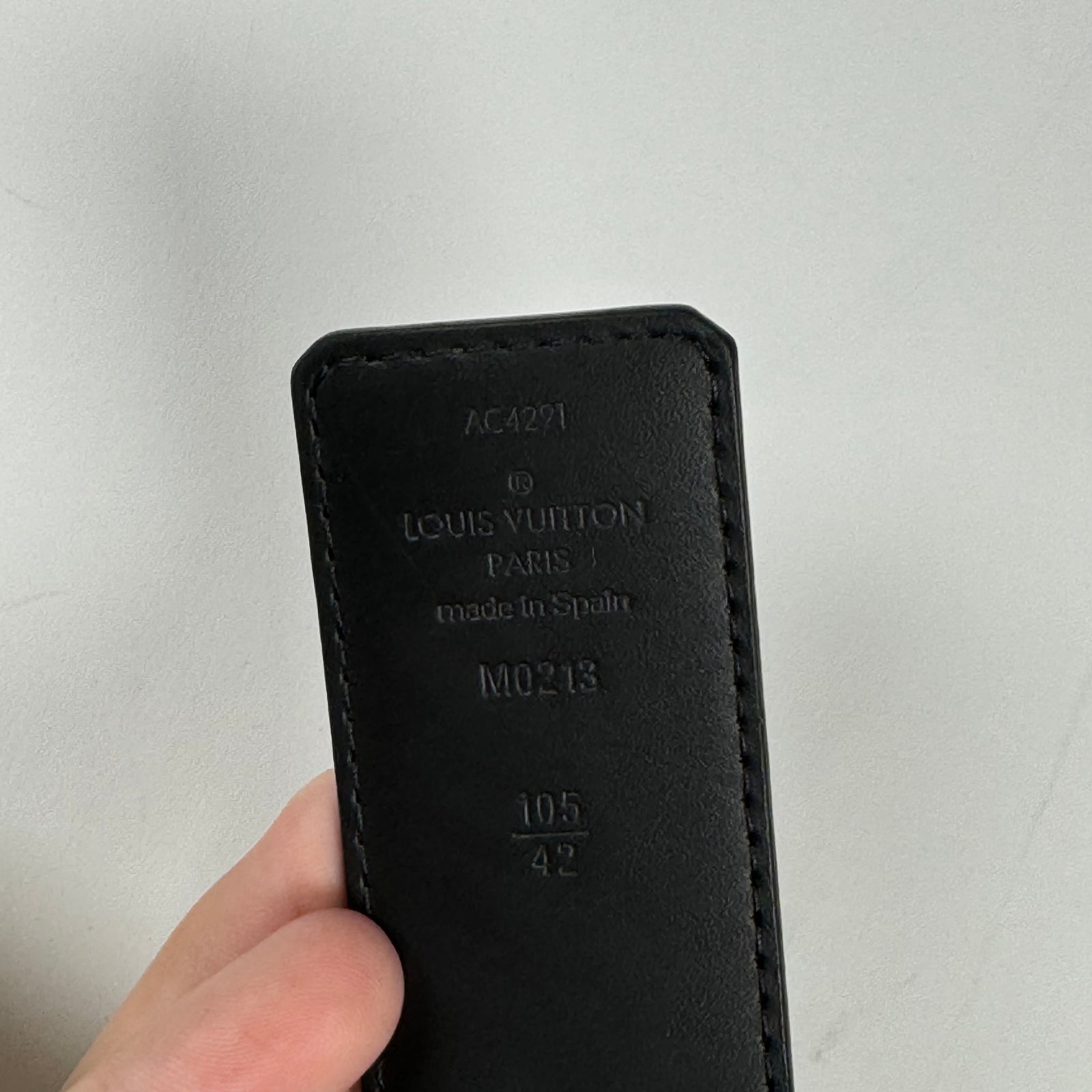 Louis Vuitton Black Reversible Initiales Belt