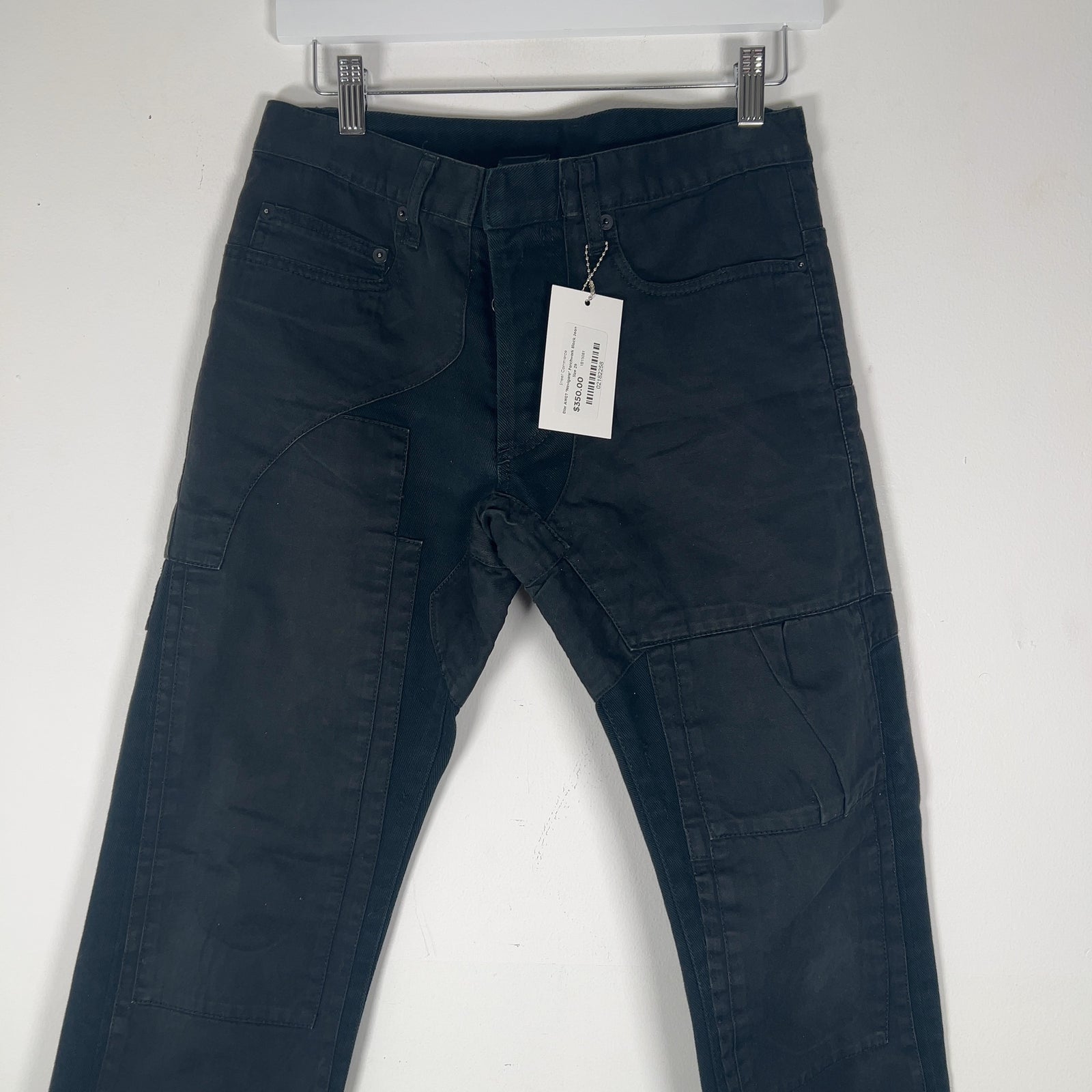 Dior AW07 'Navigate' Patchwork Black Jeans Size 29