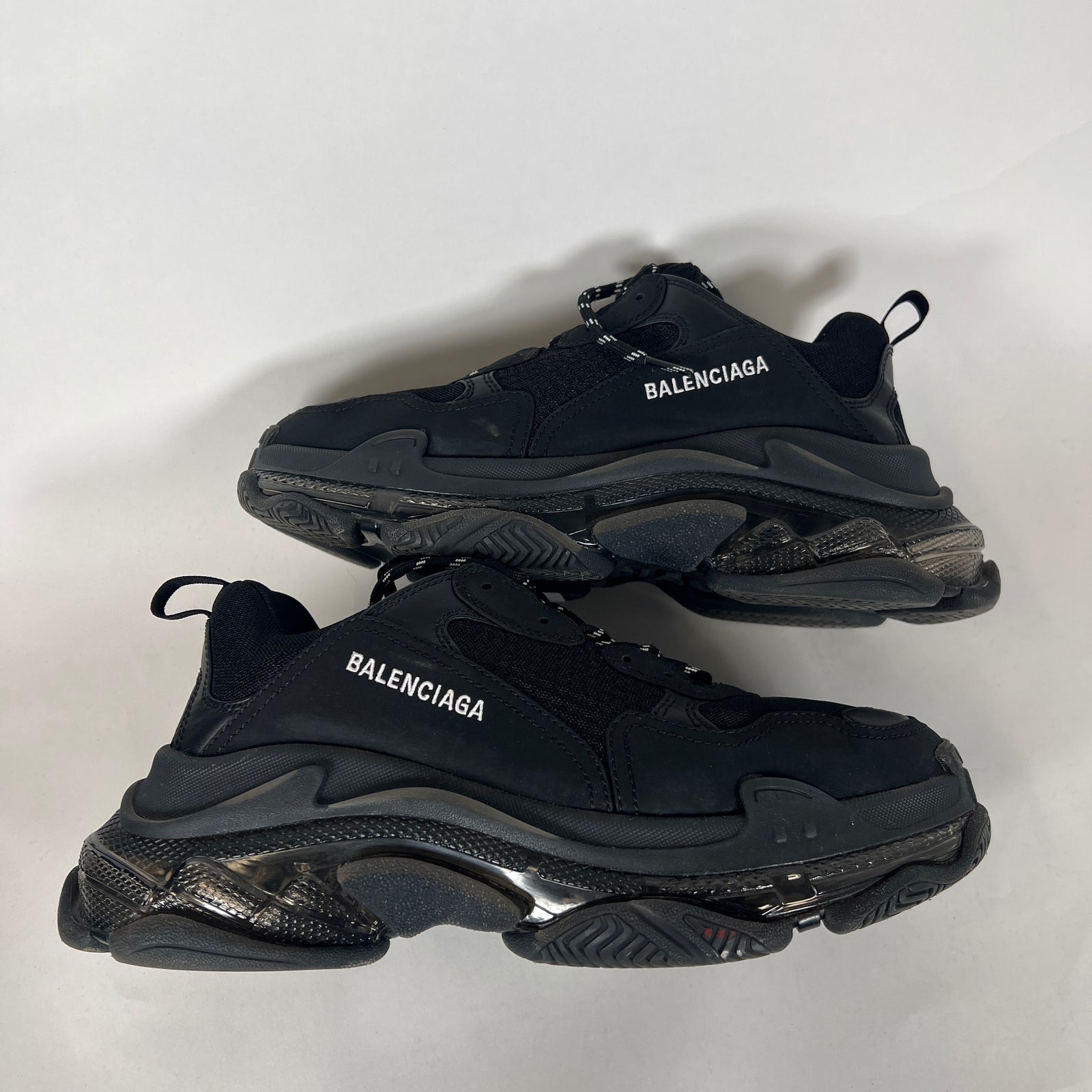 Balenciaga Black Triple S Sneakers Sz 42