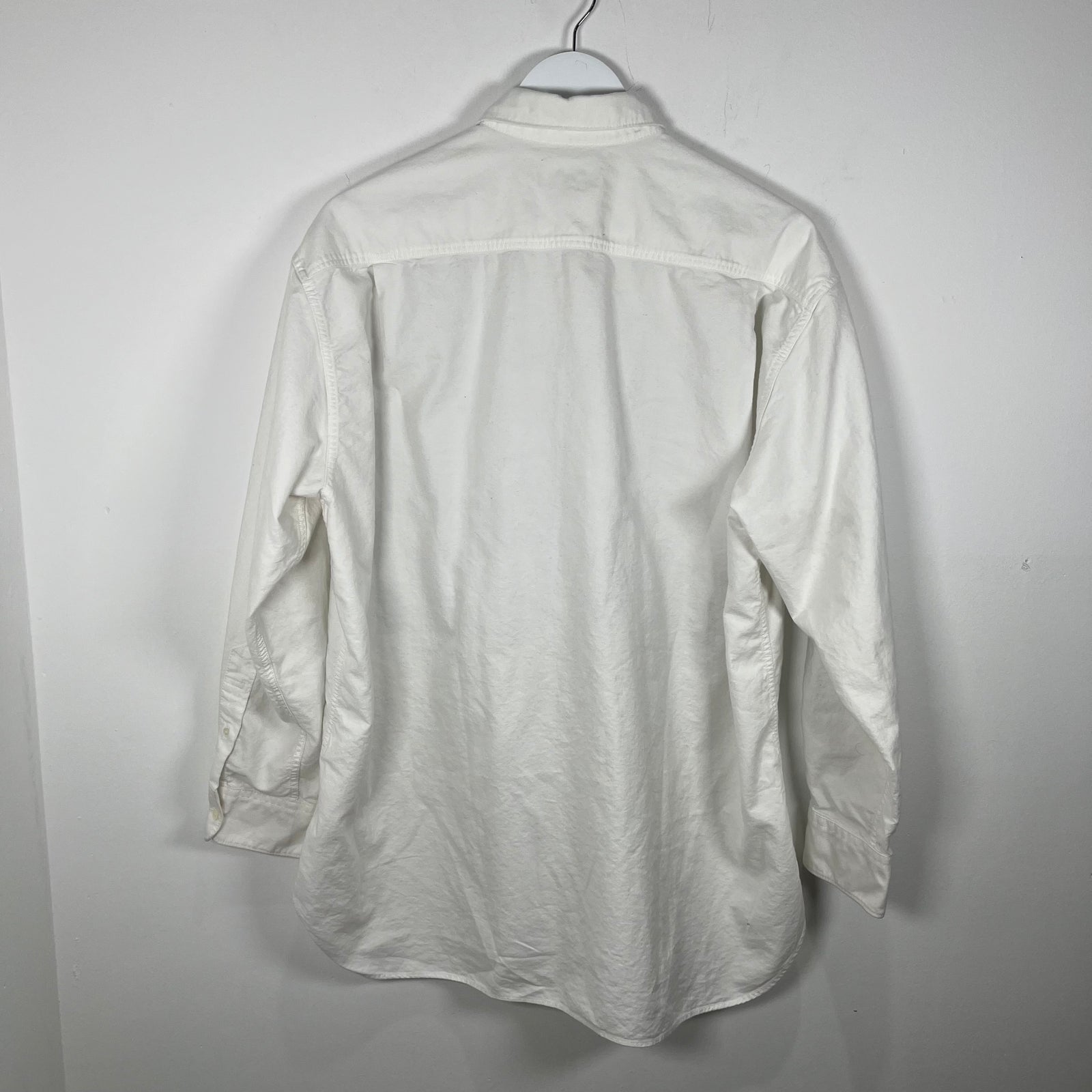 CDG Homme White/Camo Patchwork Button-Up Shirt Size M