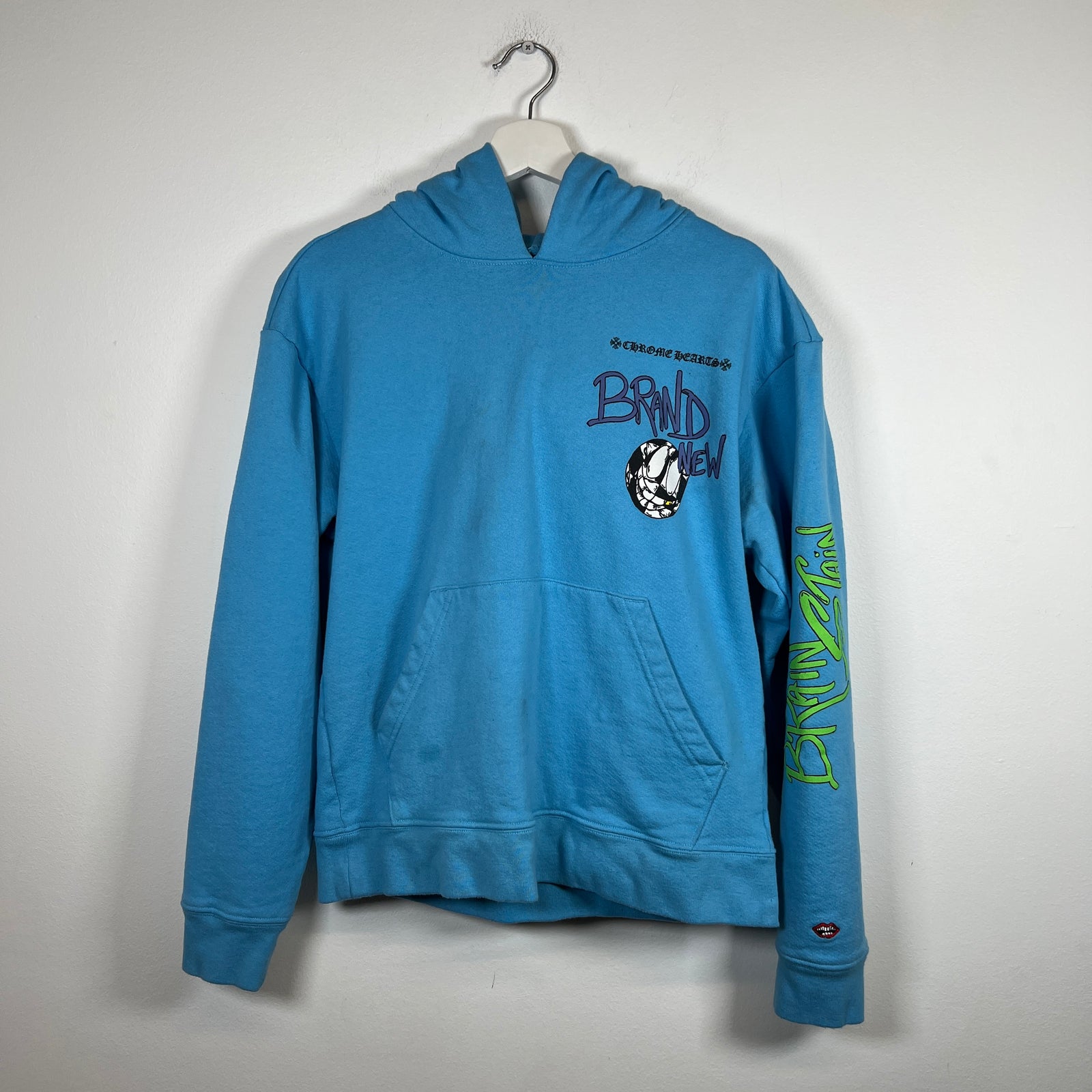 Chrome Hearts Matty Boy Light Blue Brain Hoodie Size S