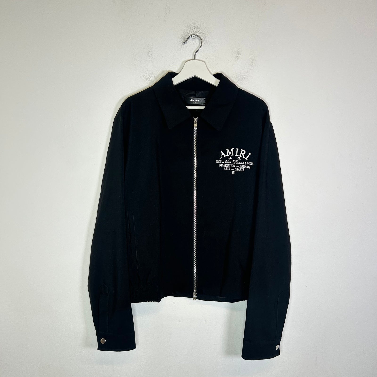 Amiri Black Arts District Blouson Jacket Size 52