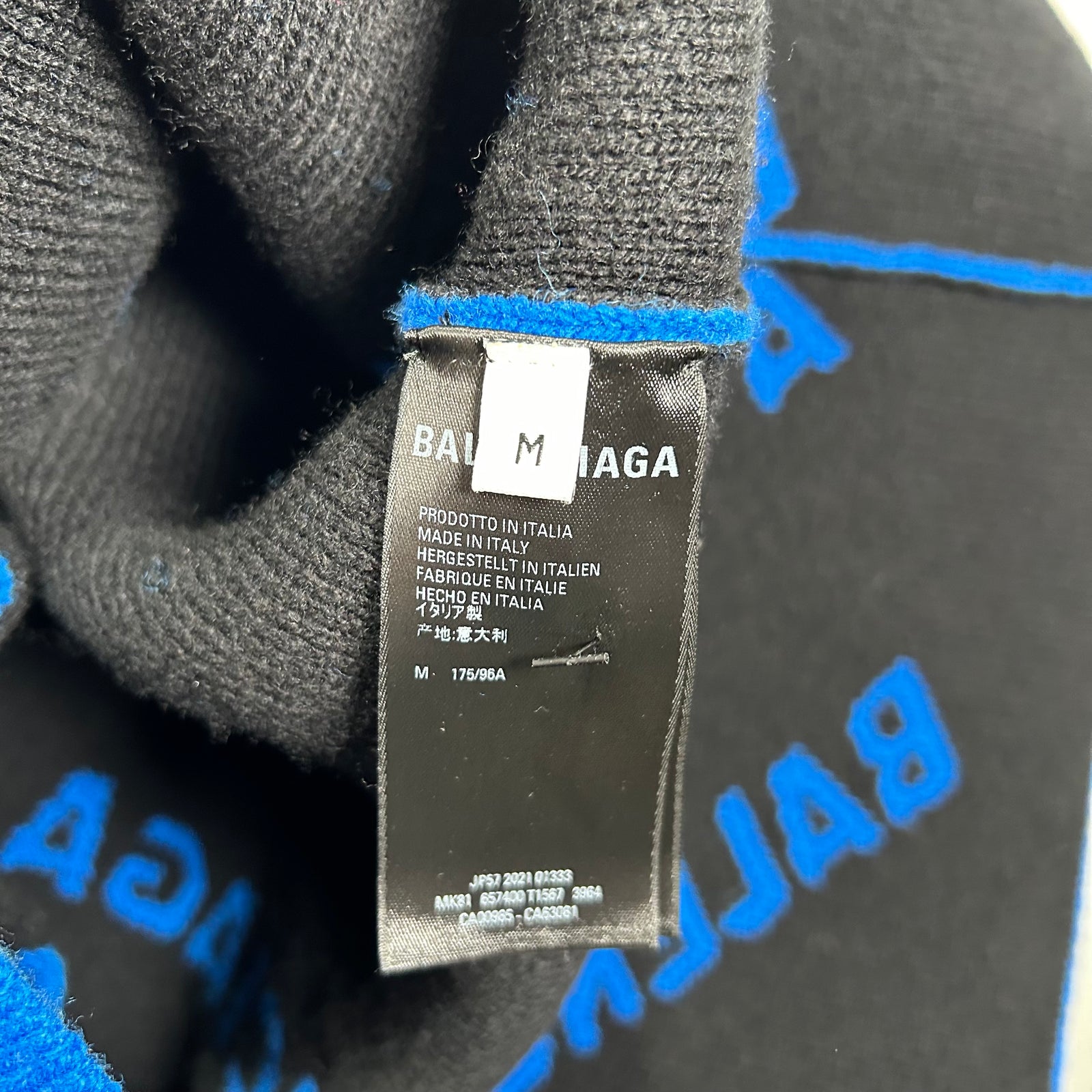 Balenciaga Knit All Over Spell Out Sweater Size XXL