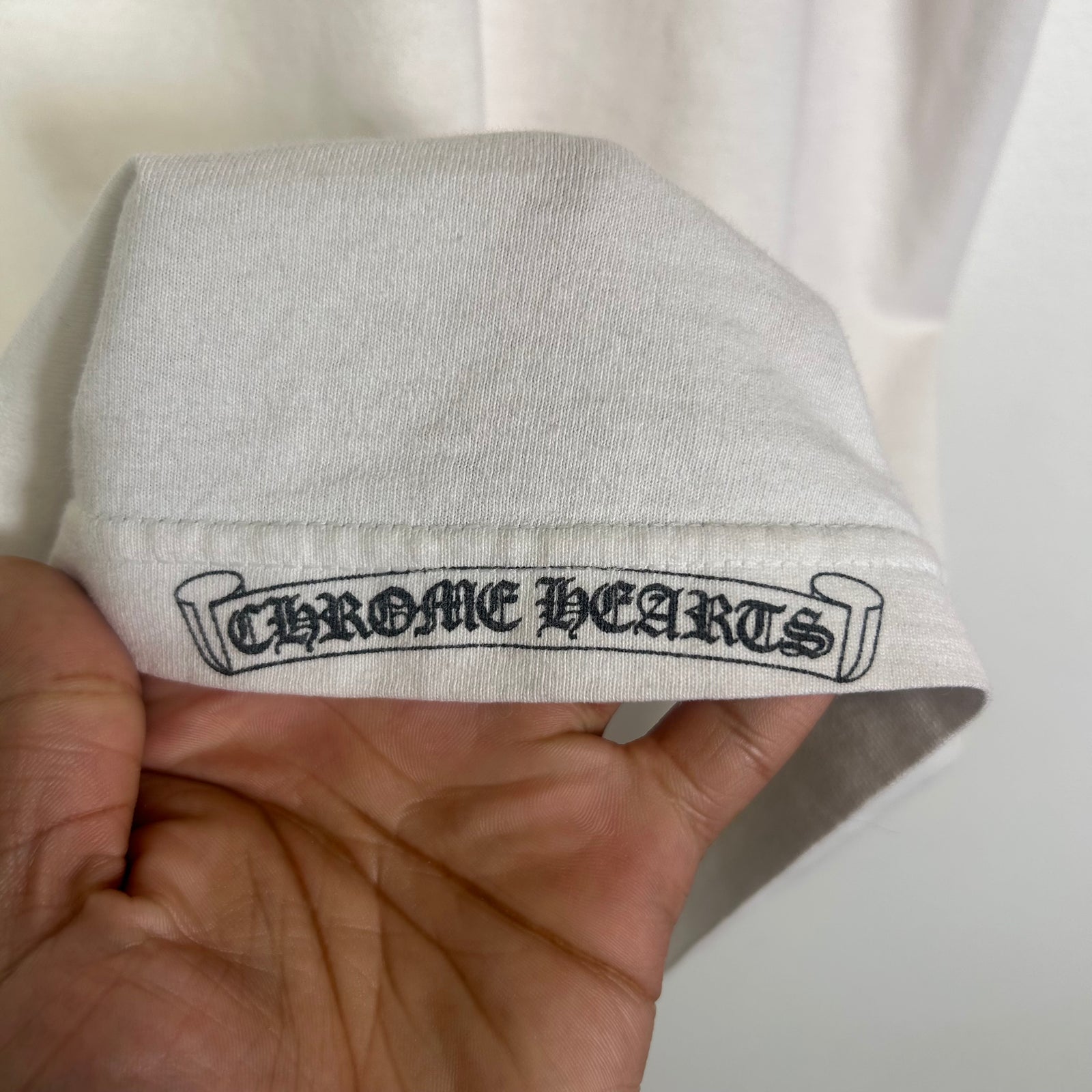 Chrome Hearts x Rolling Stones Vintage White Logo Pocket T-Shirt Size M