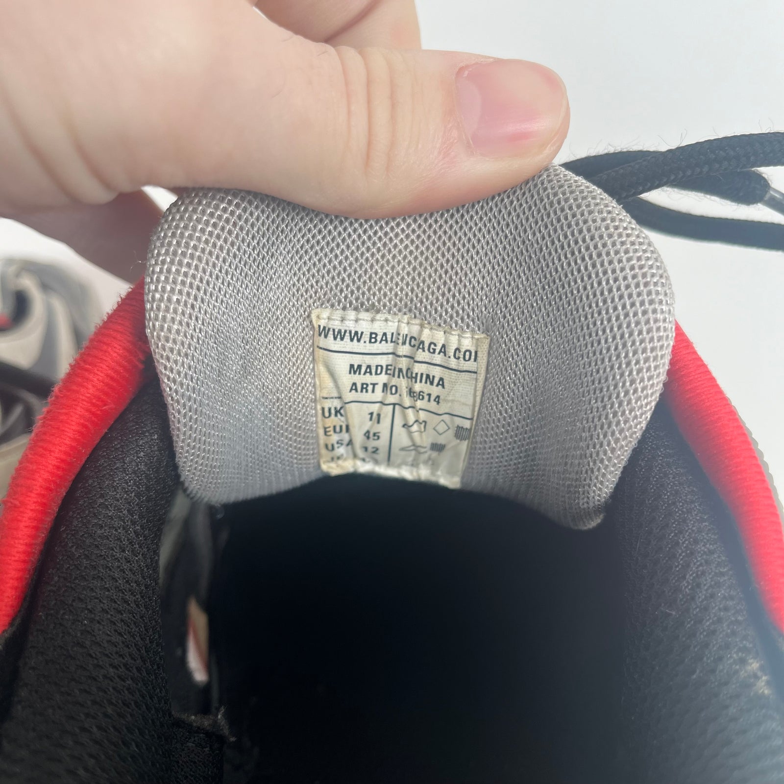 Balenciaga Track 2 Red/Grey Size 12