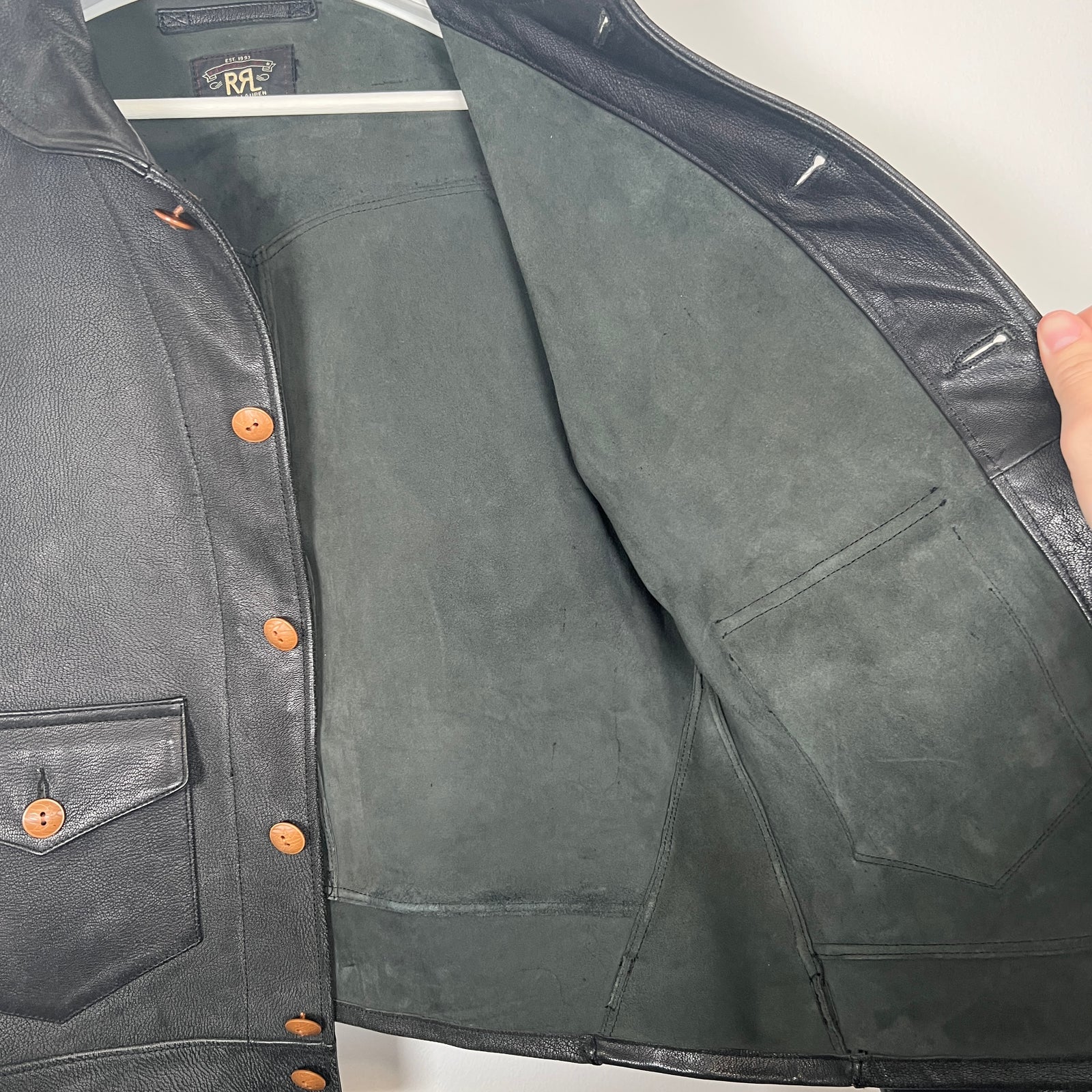 RRL Wellhouse Goat Leather Jacket Size M