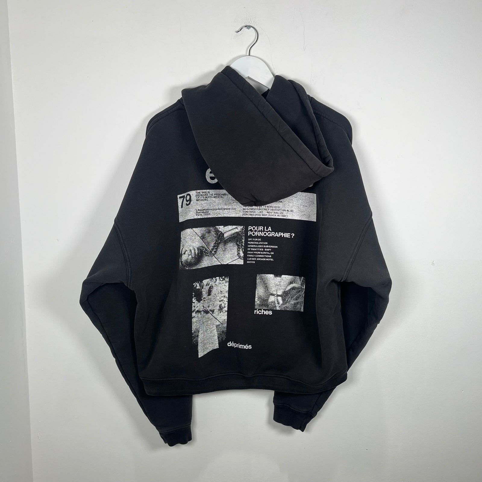 Enfants Riches Deprimes 'Pour La Pornagraphie' Hoodie Size S