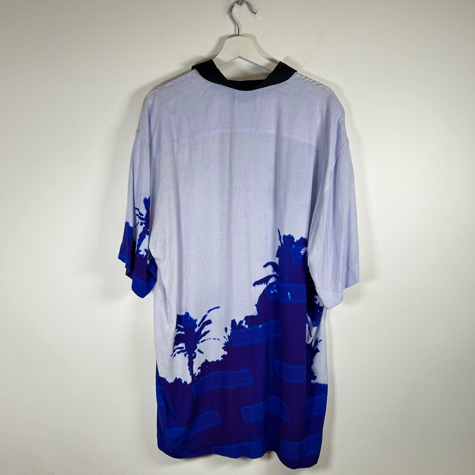 Dries Van Noten blue Palm Tree Button Up Size XXL