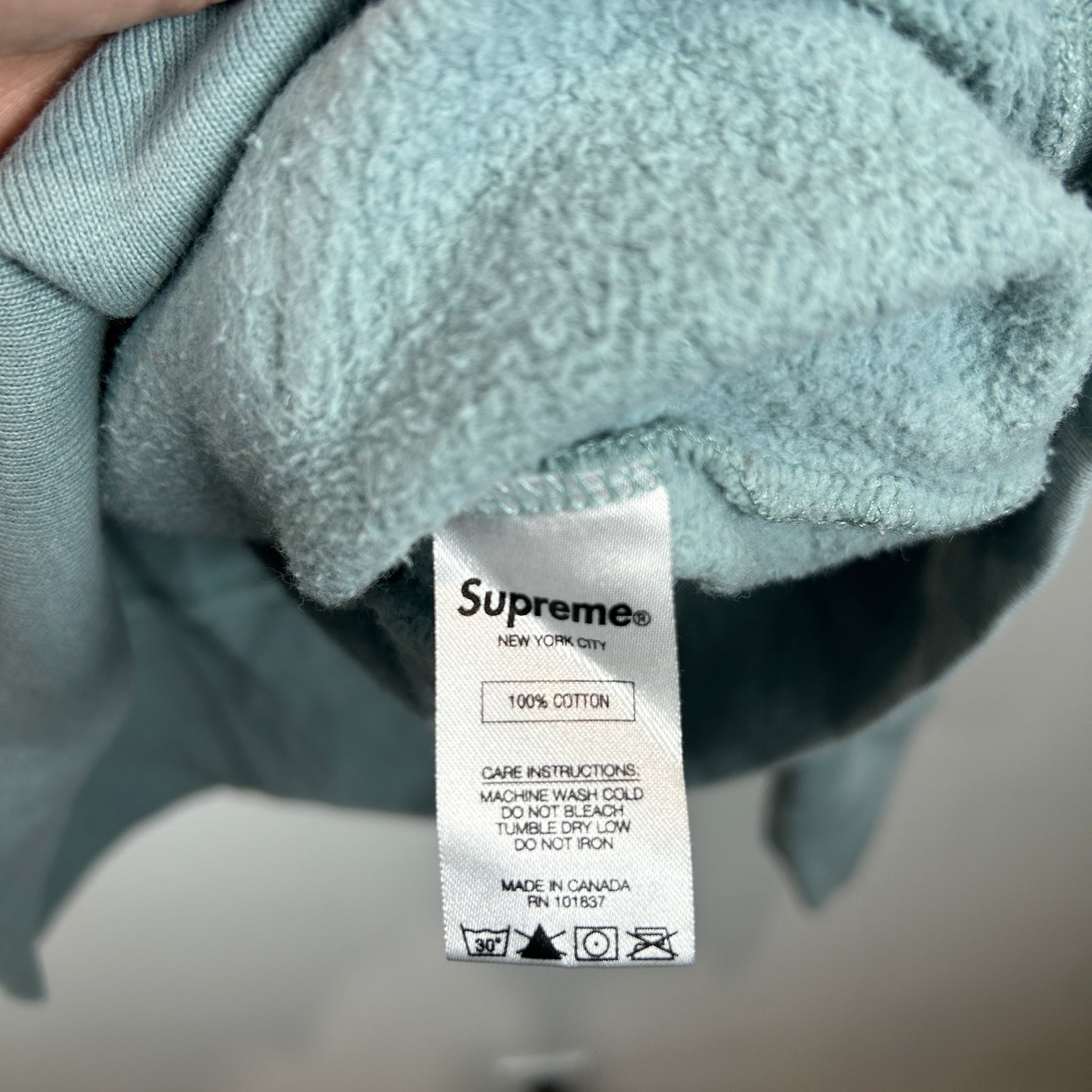 Supreme Blue M.C Escher Hoodie Size L