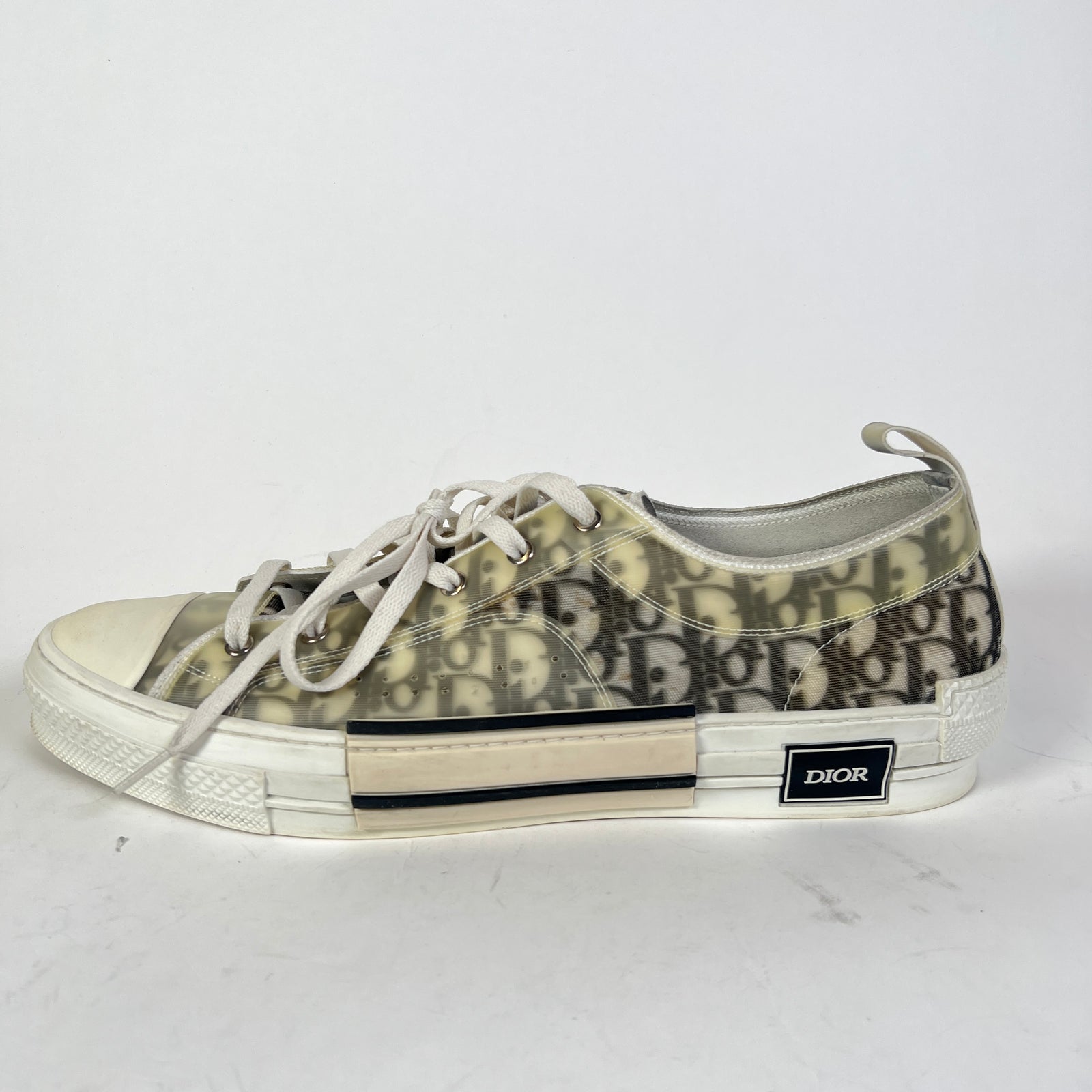 Dior B23 Black/White Oblique Low-Top Sneaker Size 51