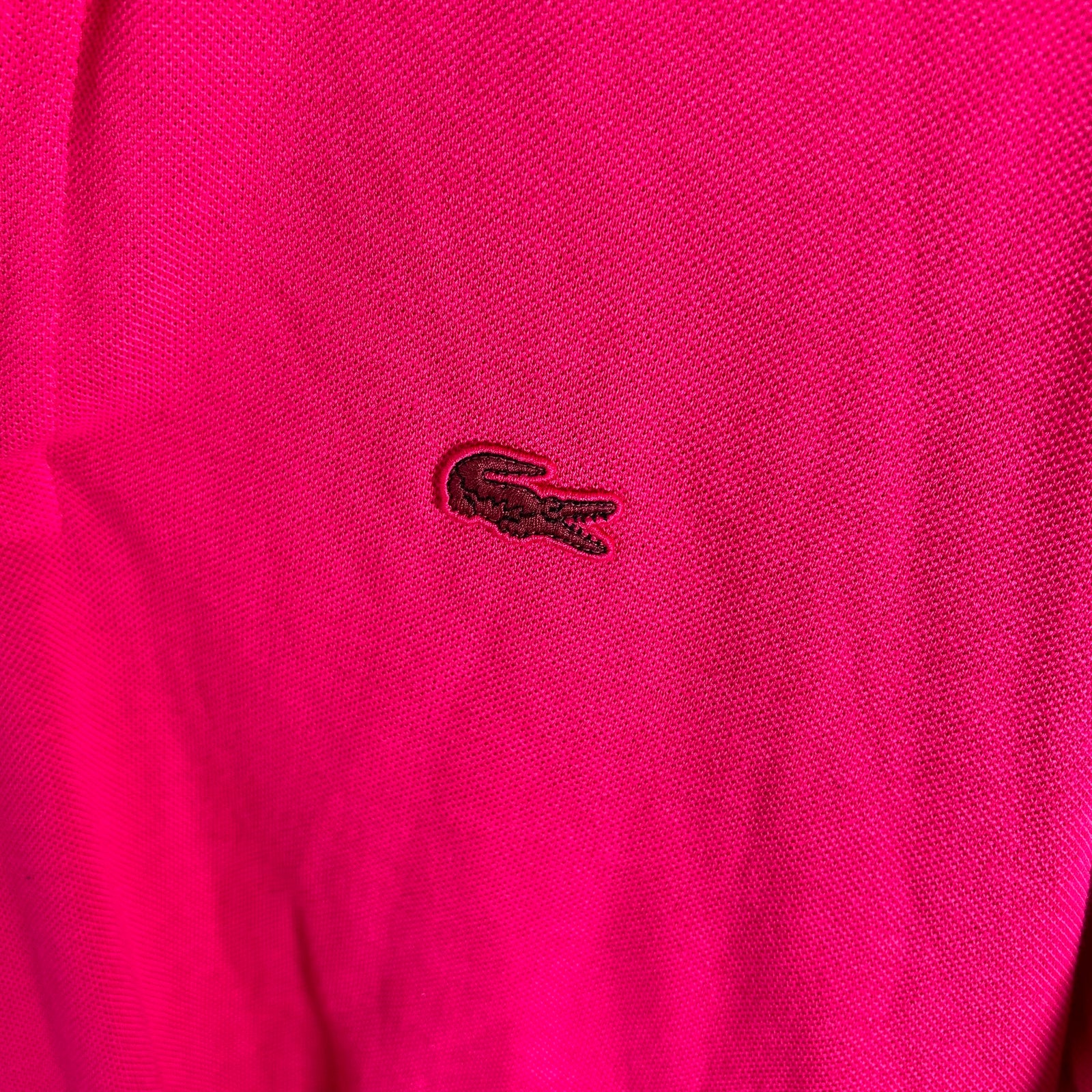 Lacoste x Junya Watanbe CDG Pink Logo Polo Shirt Size S